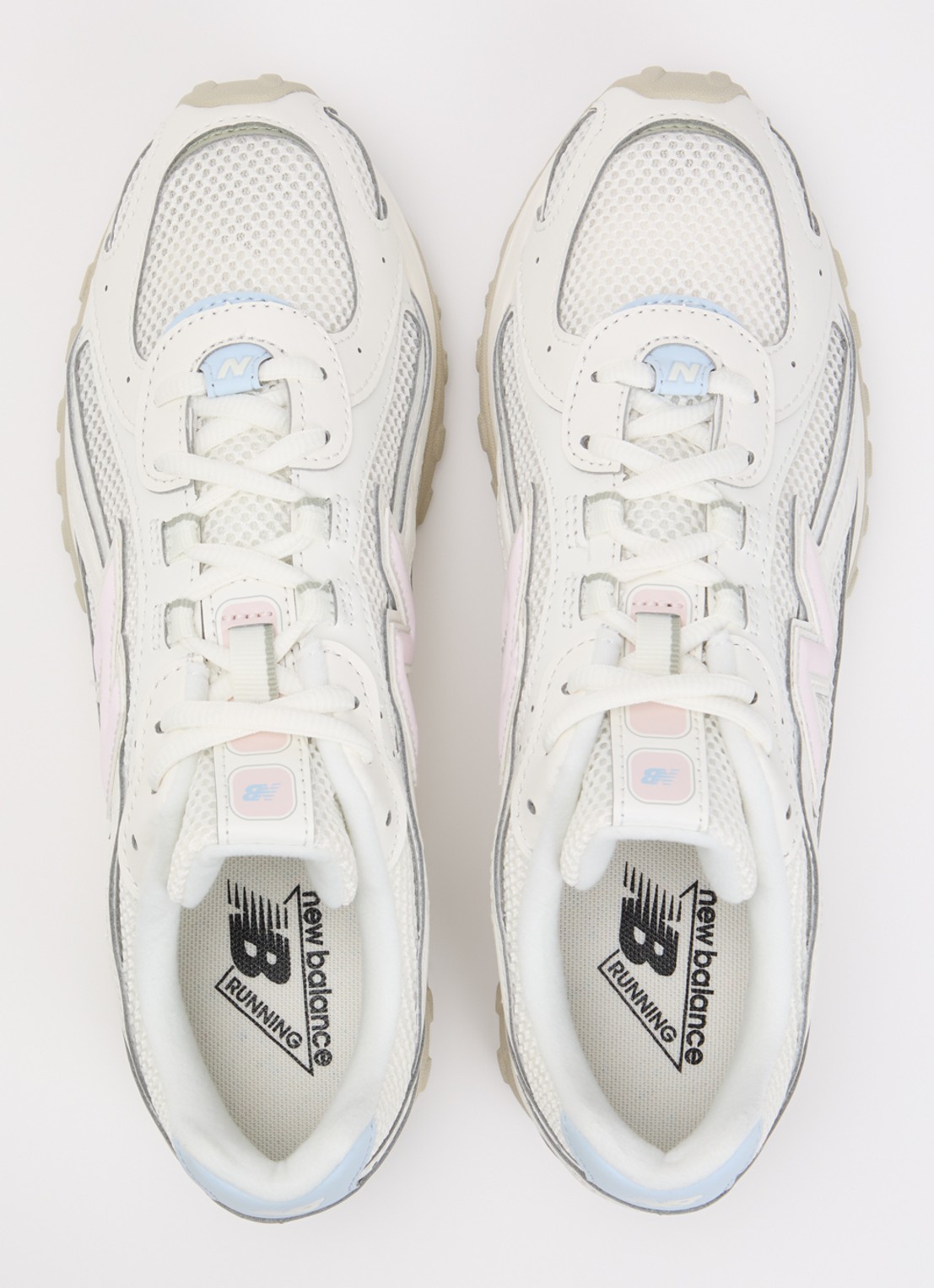 New Balance 204L sneaker van mesh met details van suède - detail 4 ivoor