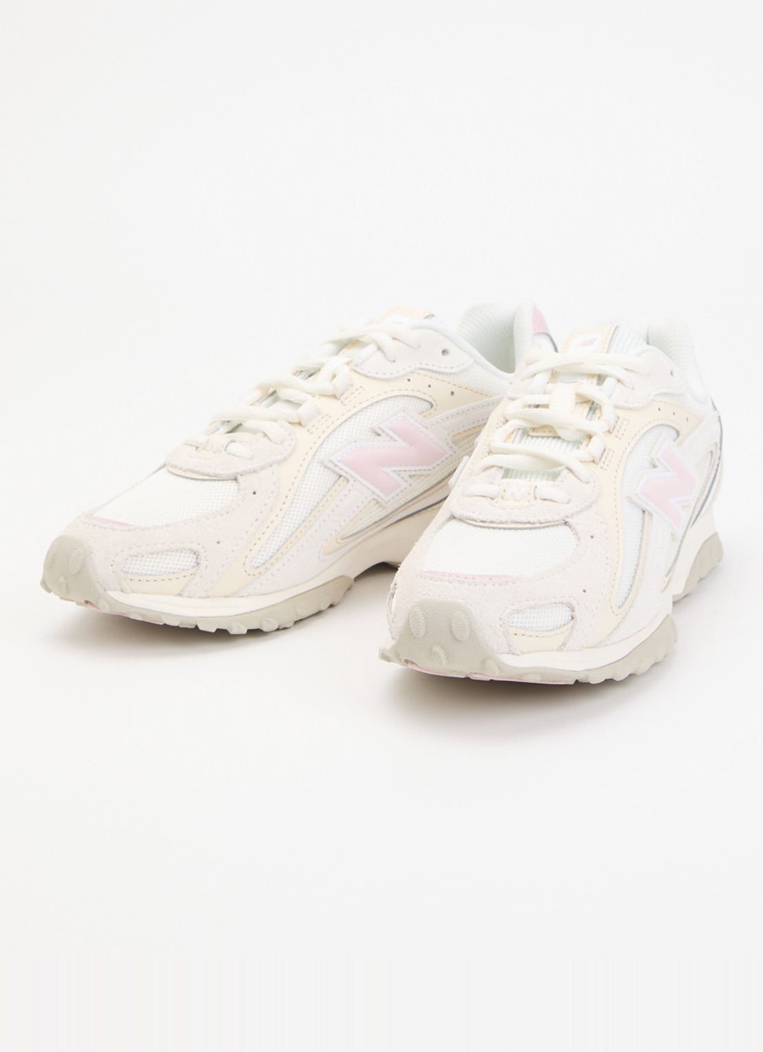 New Balance 204L sneaker van mesh met details van suède - detail 2 gebroken wit