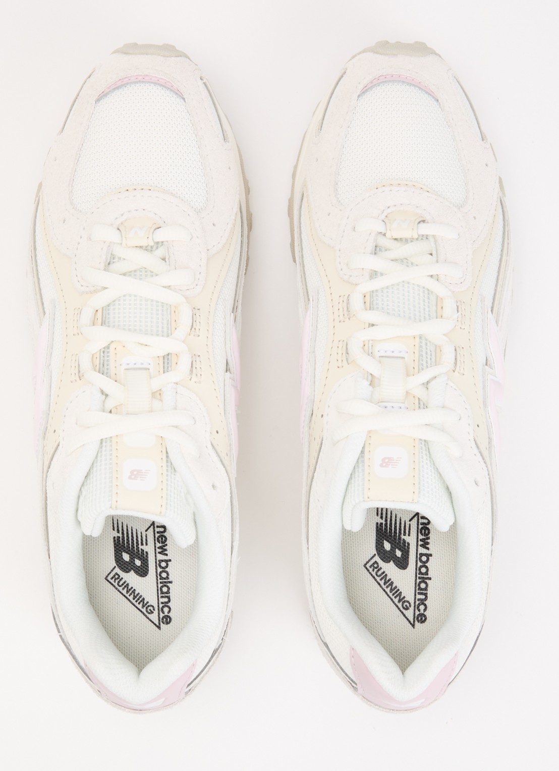 New Balance 204L sneaker van mesh met details van suède - detail 3 gebroken wit