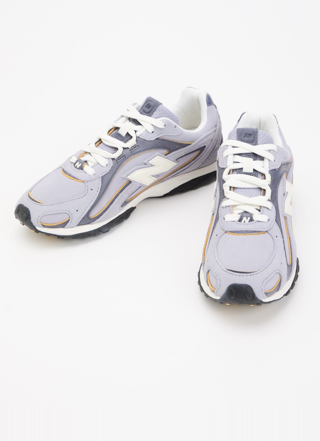 New Balance 204L sneaker van suède met leren details - detail lavendel