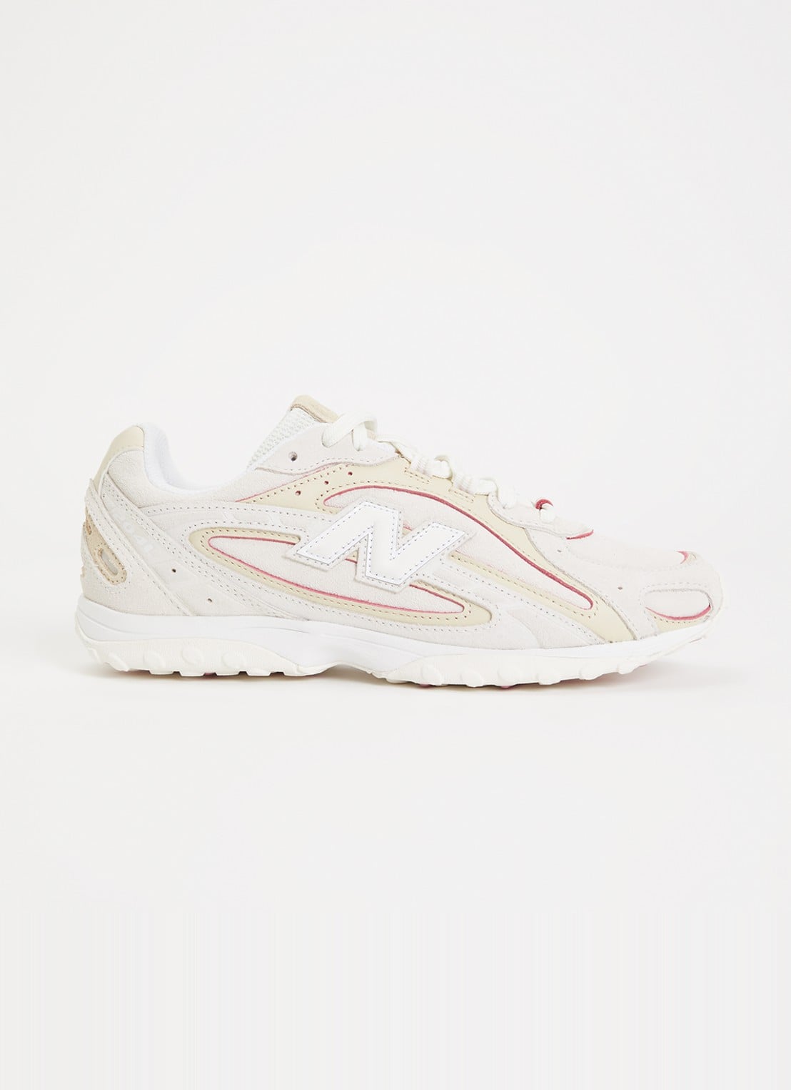 New Balance 204L sneaker van suède met leren details - voorkant 5 creme
