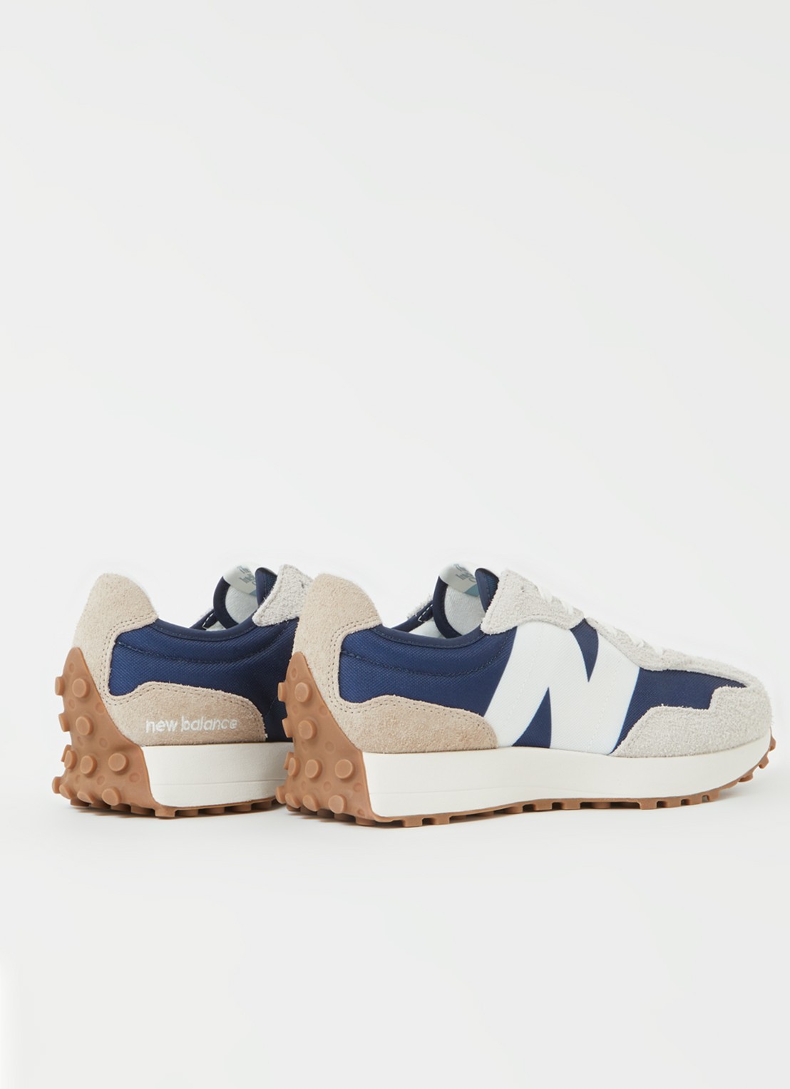 New Balance 327 sneaker met suède details - detail 2 blauw