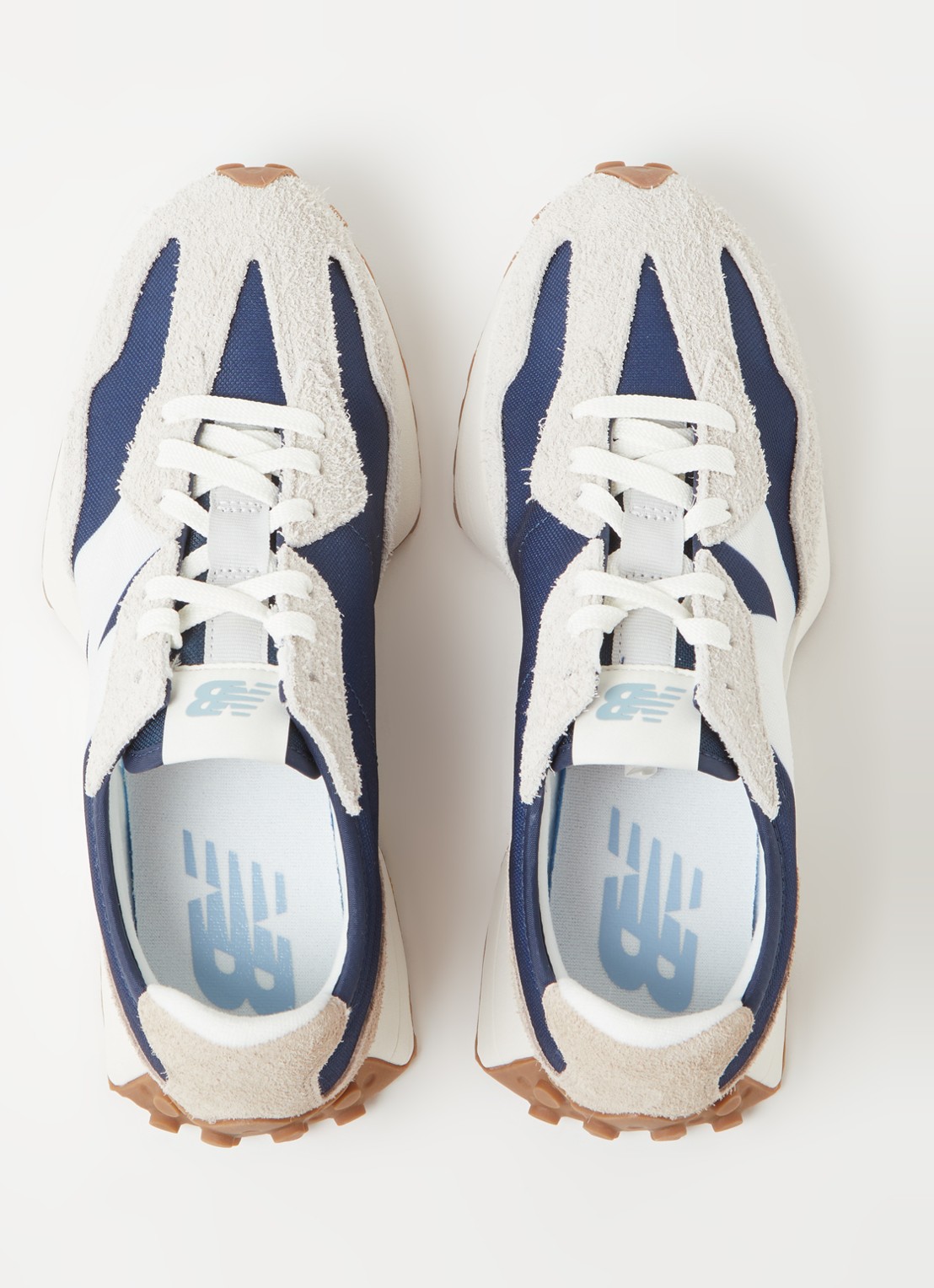 New Balance 327 sneaker met suède details - detail 3 blauw