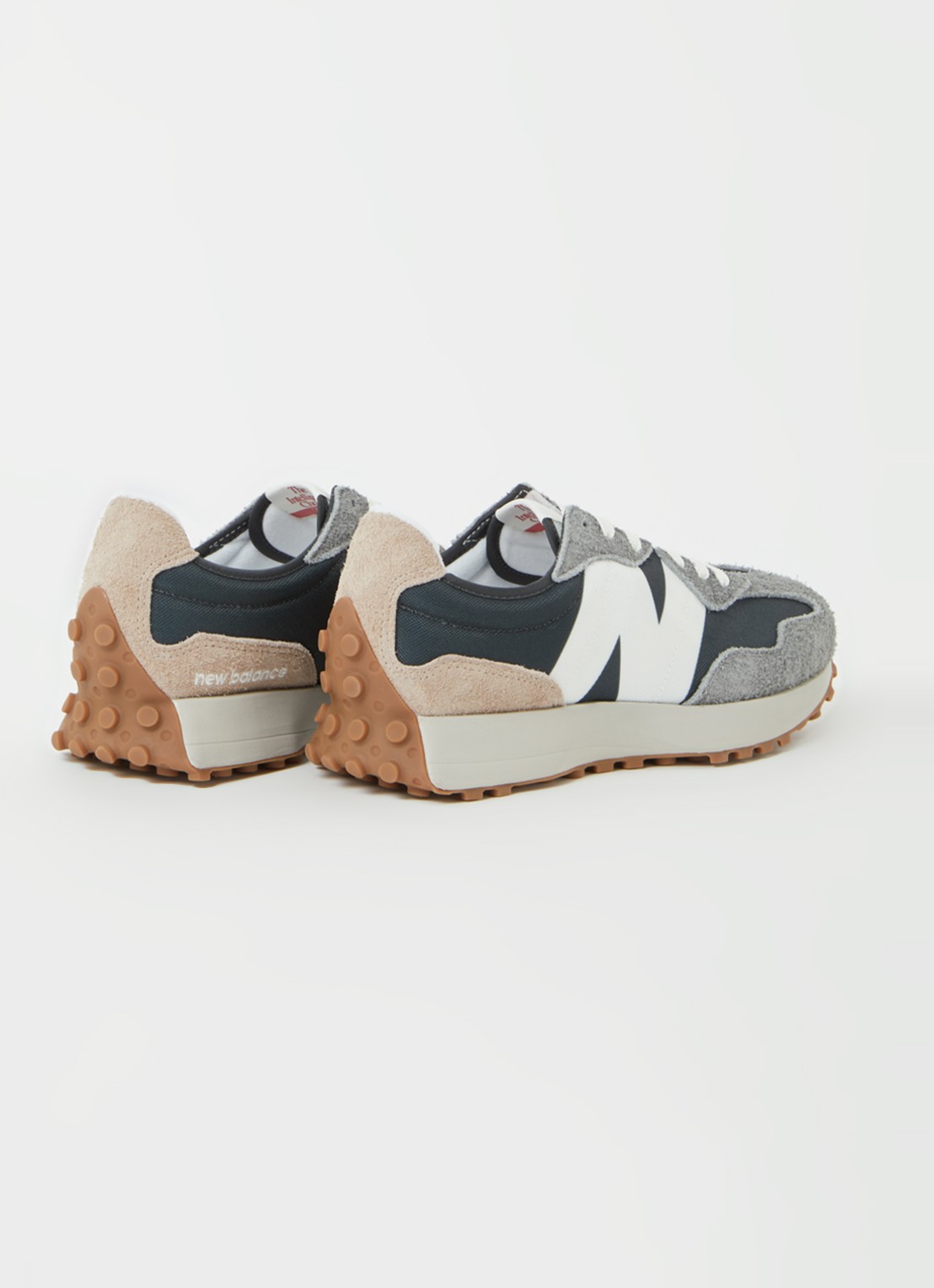 New Balance 327 sneaker met suède details - detail 2 blauwgrijs