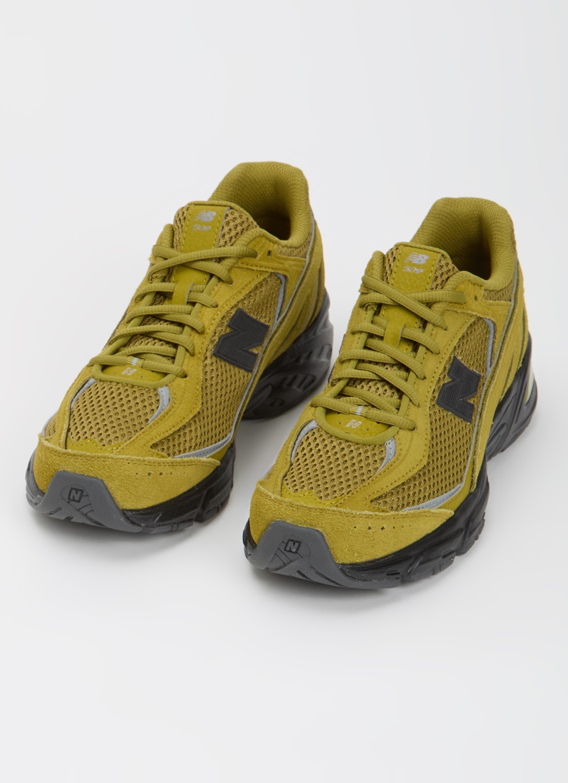 New Balance 509 sneaker van mesh met logo - detail 4 mosgroen