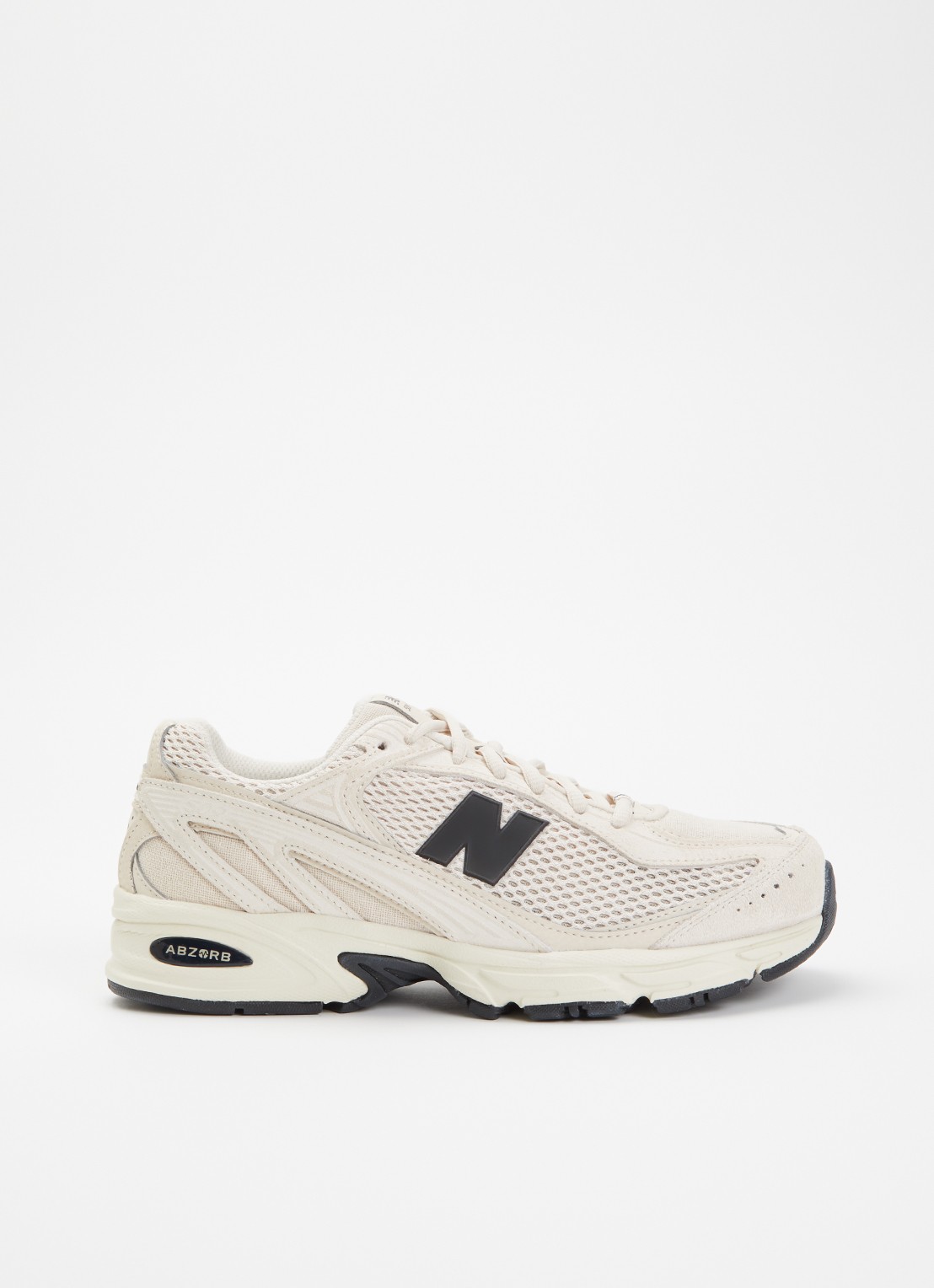 New Balance 509 sneaker van suède met mesh details  - voorkant beige