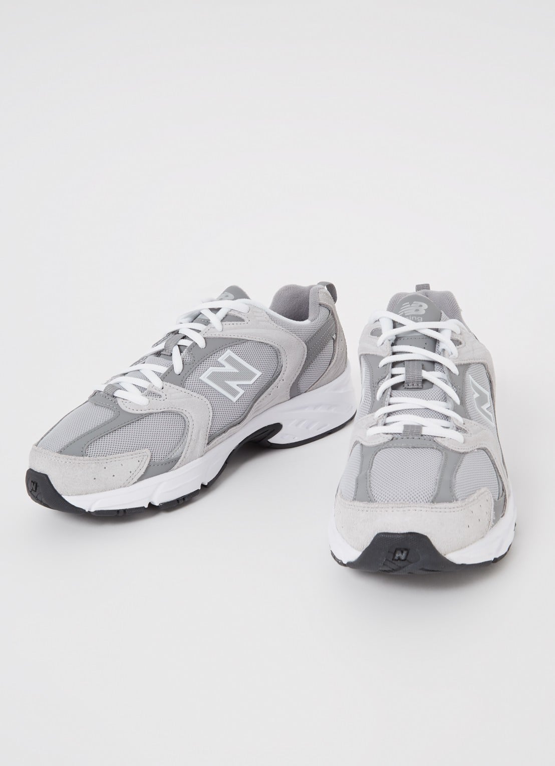 New Balance 530 sneaker met leren details - detail 2 lichtgrijs