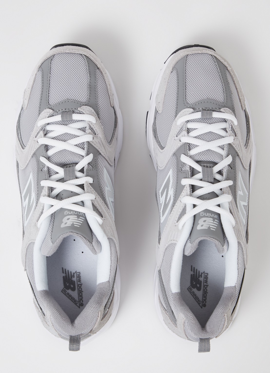 New Balance 530 sneaker met leren details - detail 3 lichtgrijs