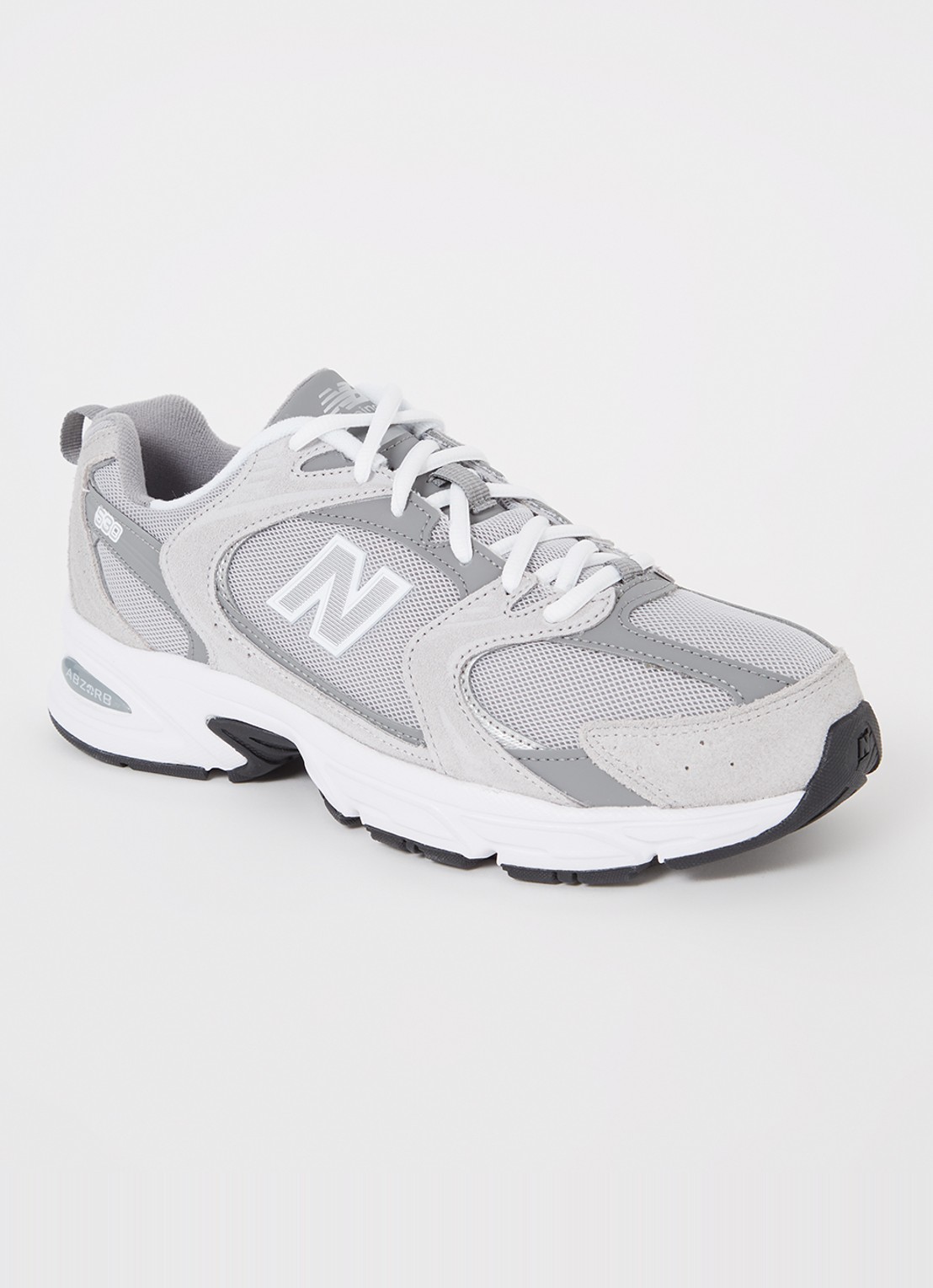 New Balance 530 sneaker met leren details - voorkant 5 lichtgrijs