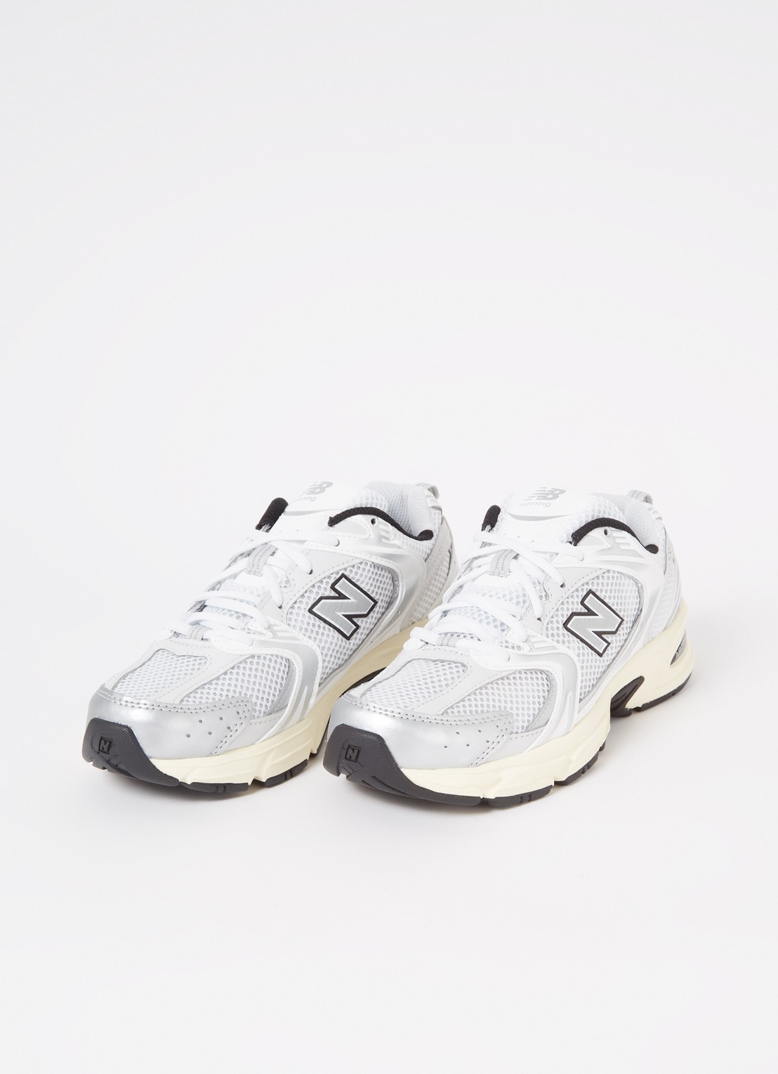 New Balance 530 sneaker met leren details - detail zilver
