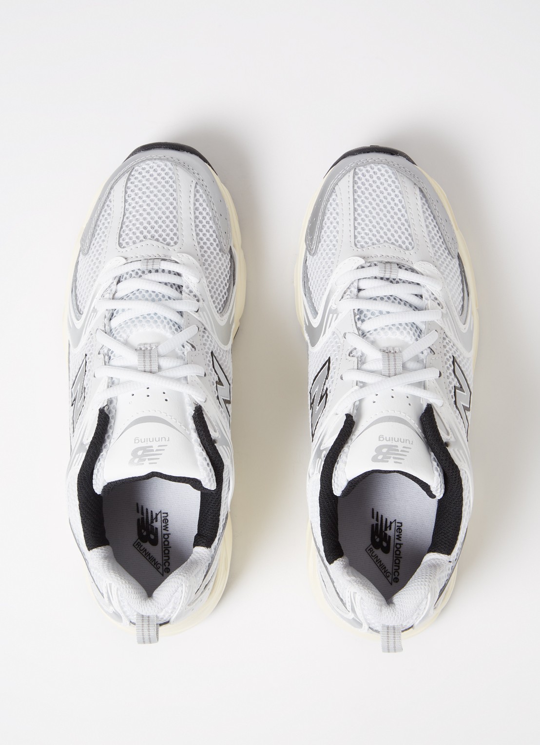 New Balance 530 sneaker met leren details - detail 3 zilver
