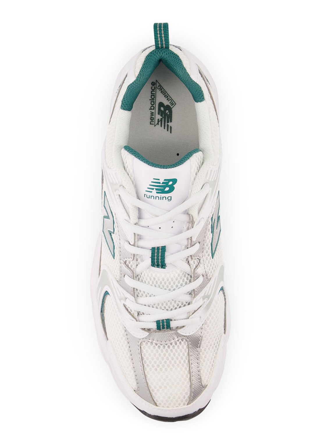 New Balance 530 sneaker met leren details - detail 4 groen