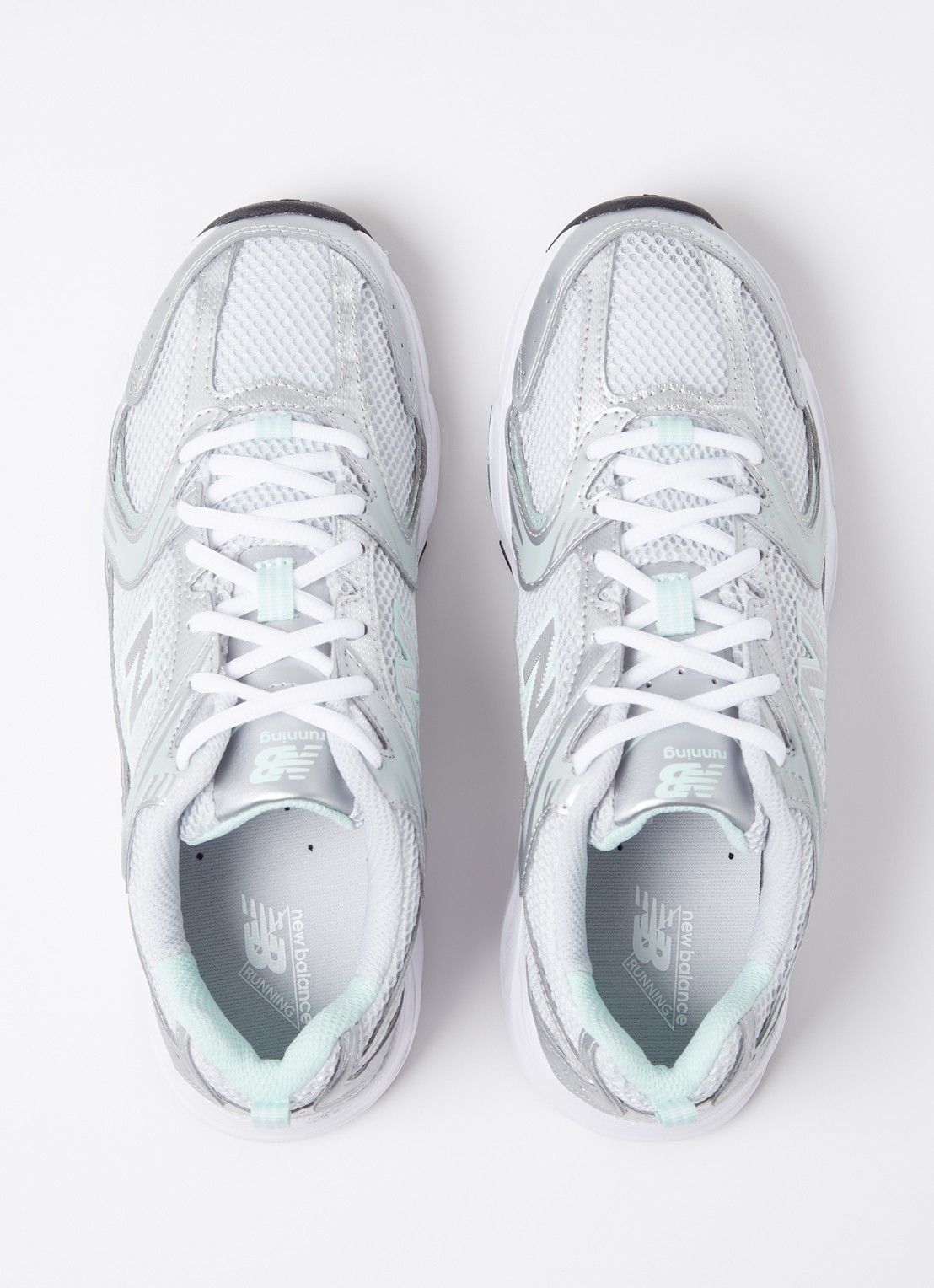 New Balance 530 sneaker met leren details - detail 3 wit
