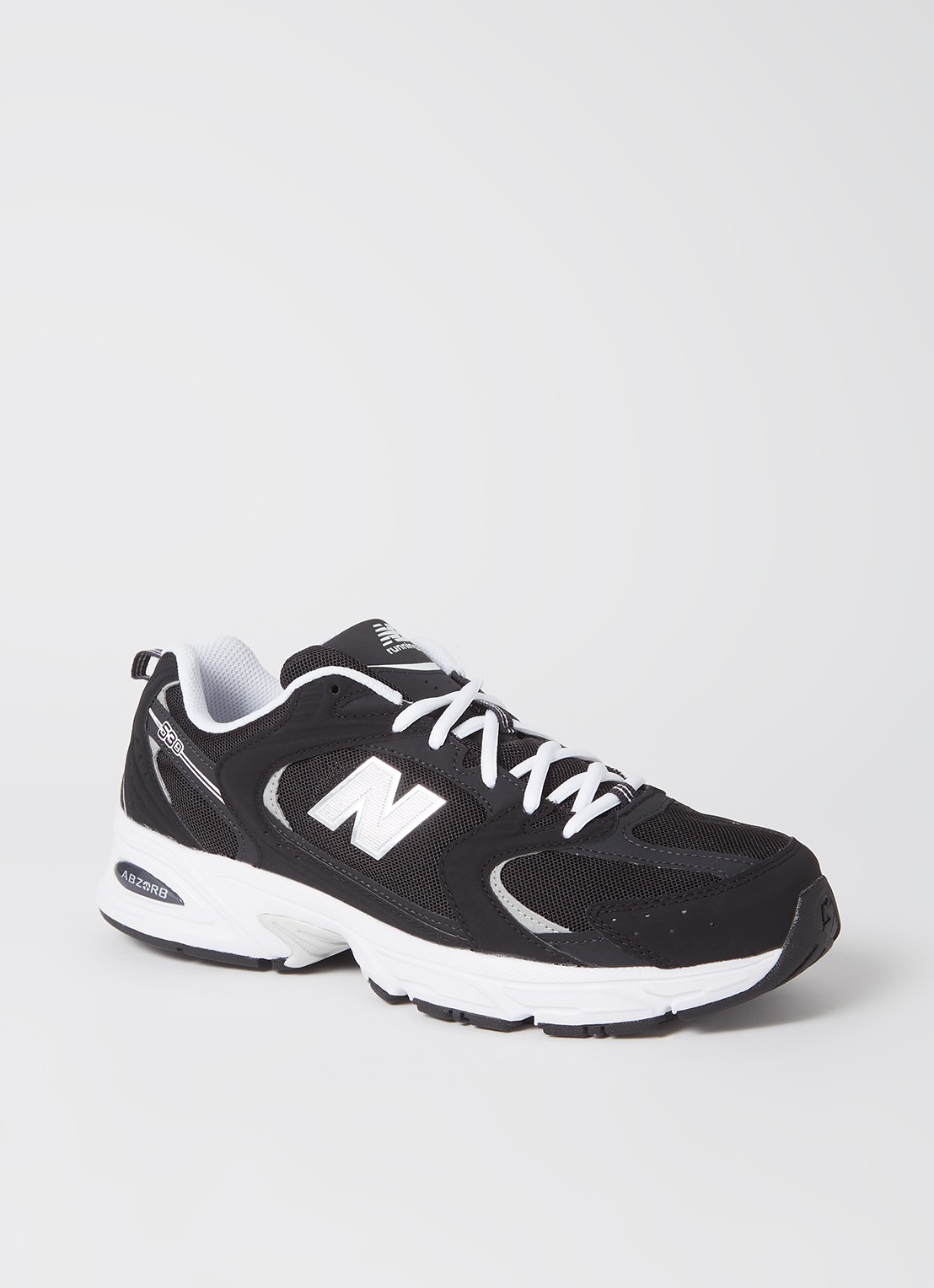 New Balance 530 sneaker met mesh details en metallic finish - MR530SG - voorkant 5 zwart