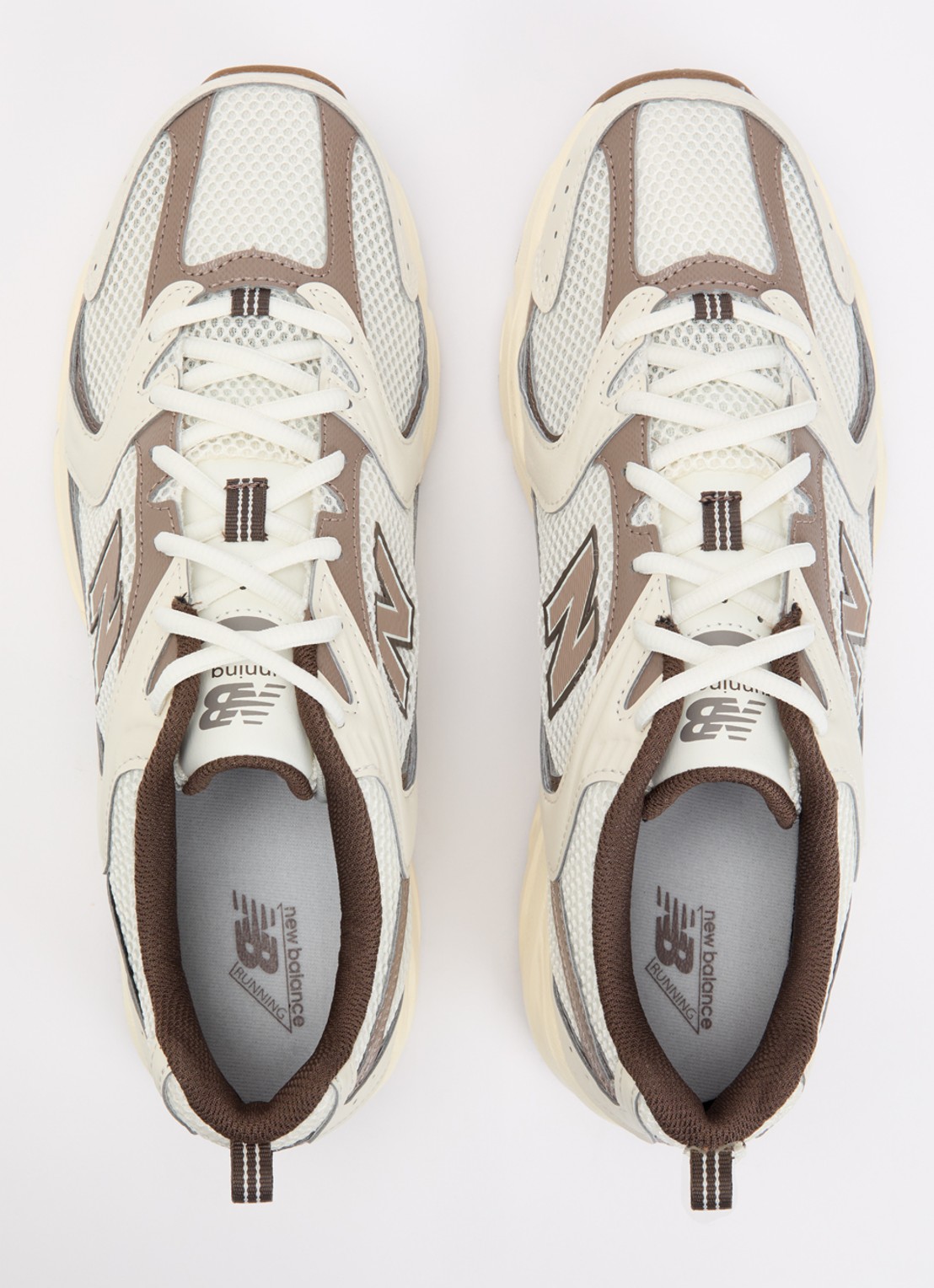 New Balance 530 sneaker met mesh details - detail 2 lichtbruin
