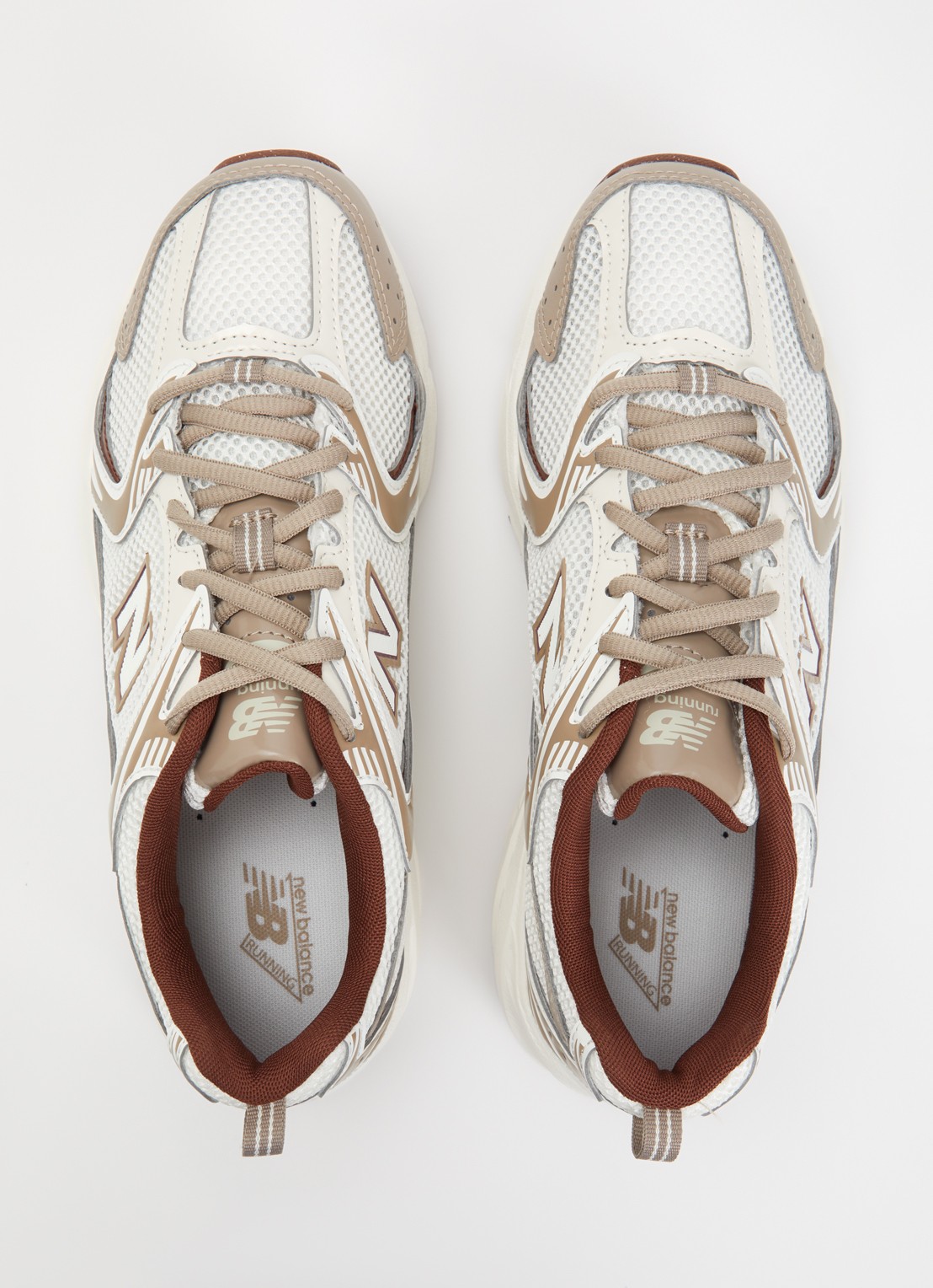 New Balance 530 sneaker met mesh details - detail 3 roodbruin