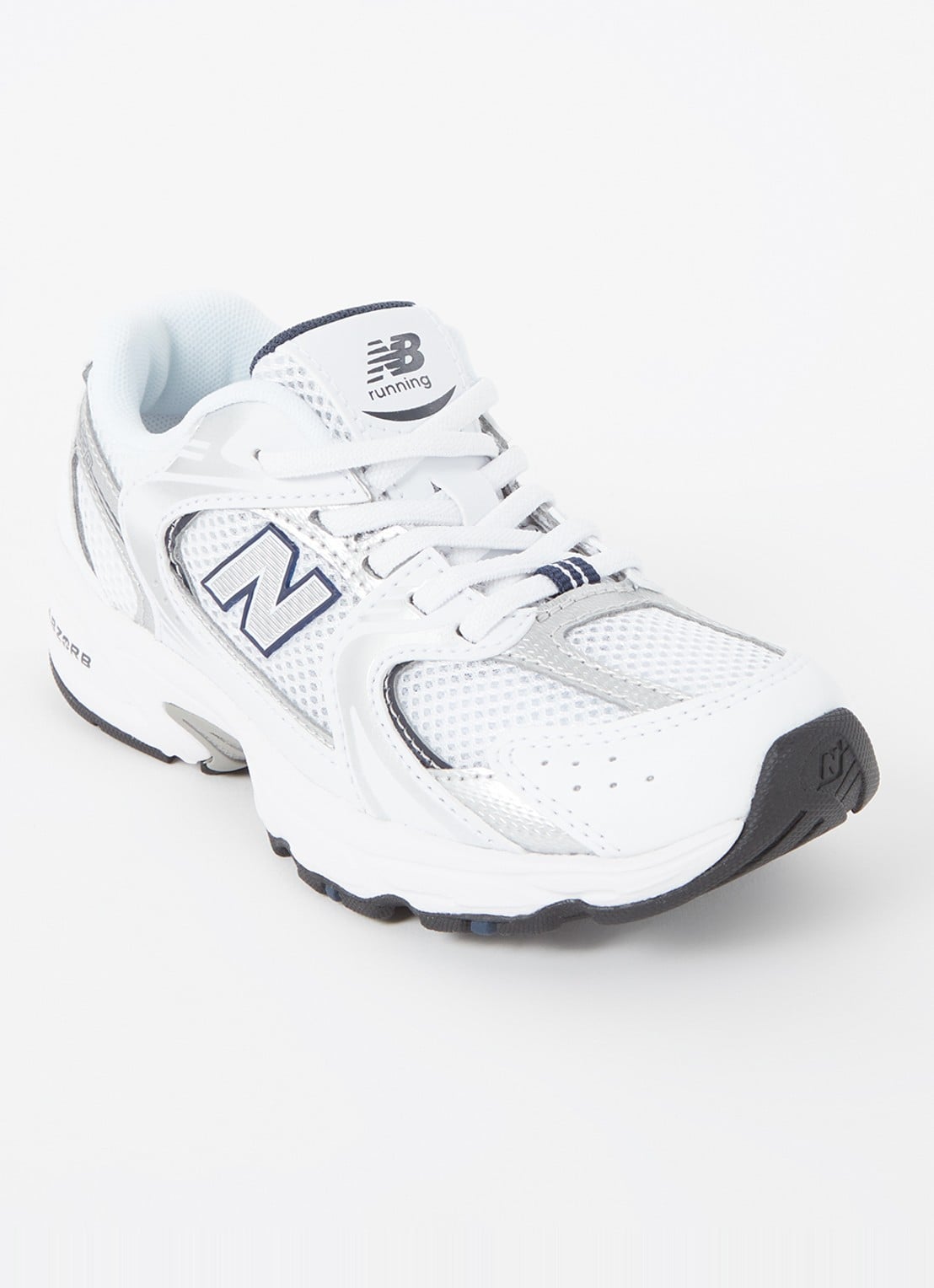 New Balance 530 sneaker van mesh met leren details - voorkant 3 wit