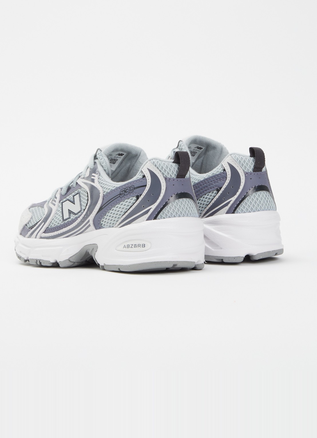 New Balance 530 sneaker van mesh met logo - achterkant 2 grijs