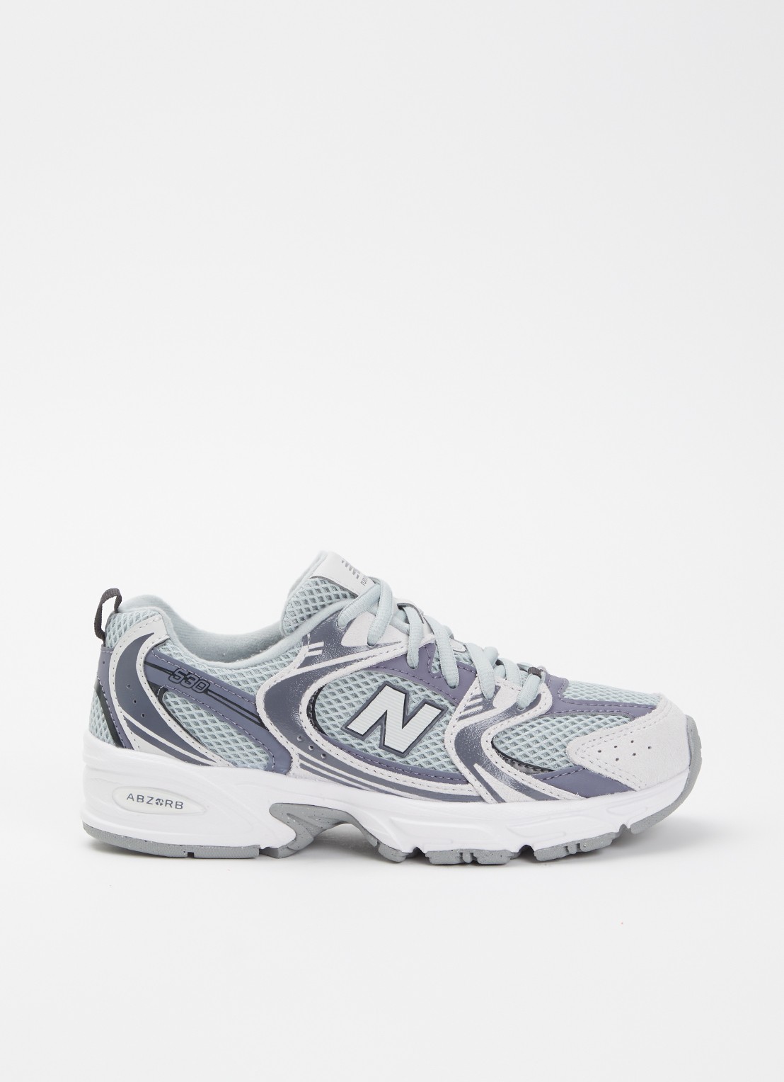 New Balance 530 sneaker van mesh met logo - voorkant 3 grijs