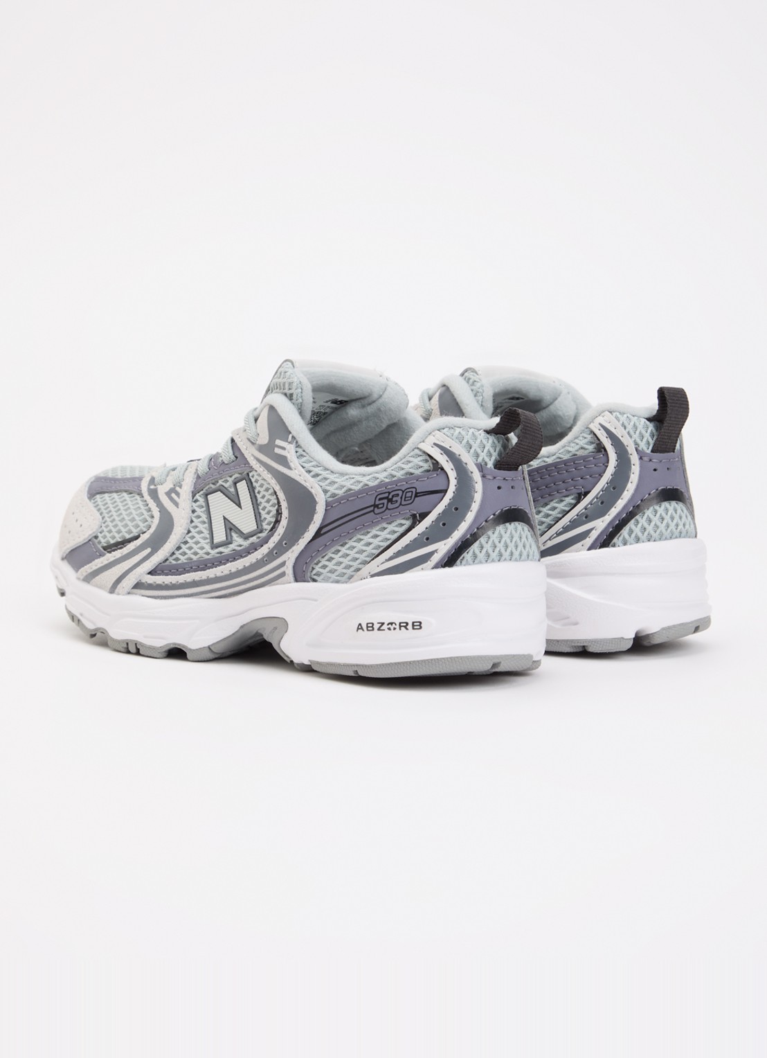 New Balance 530 sneaker van mesh met logo - achterkant 4 grijs