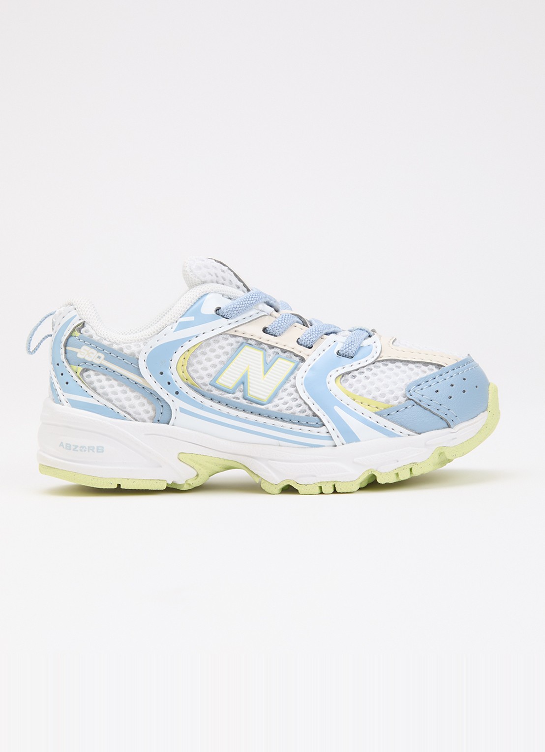 New Balance 530 sneaker van mesh met logo - voorkant 2 lichtblauw