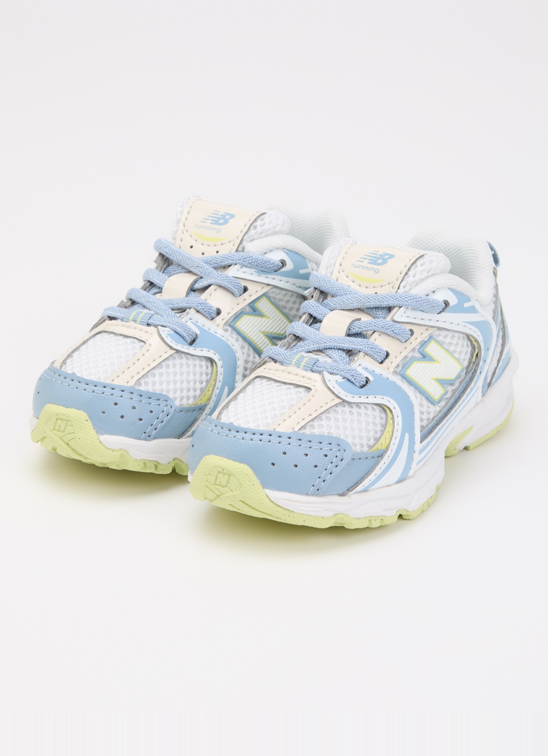 New Balance 530 sneaker van mesh met logo - voorkant 3 lichtblauw