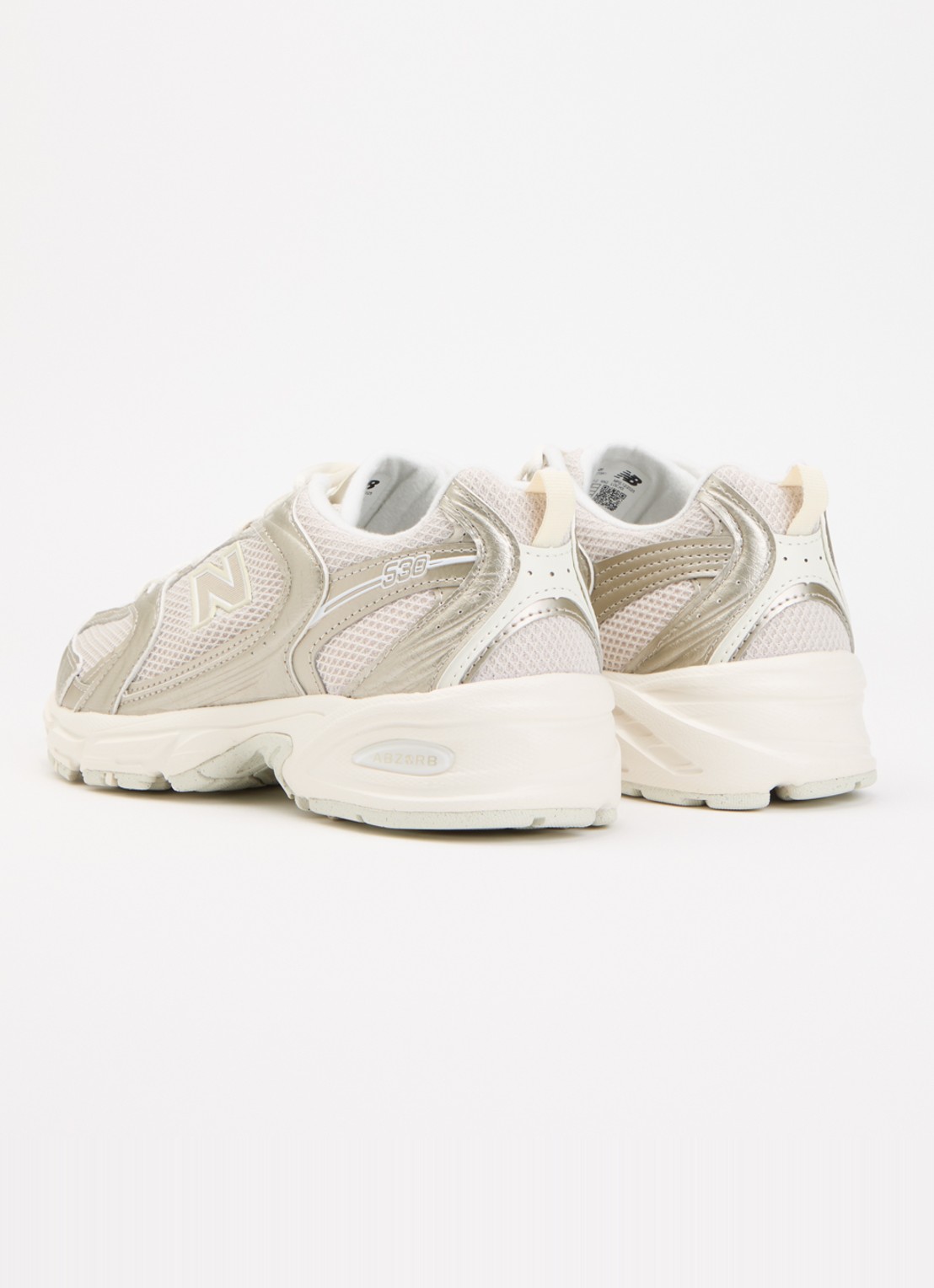 New Balance 530 sneaker van mesh met metallic details - achterkant 5 goud