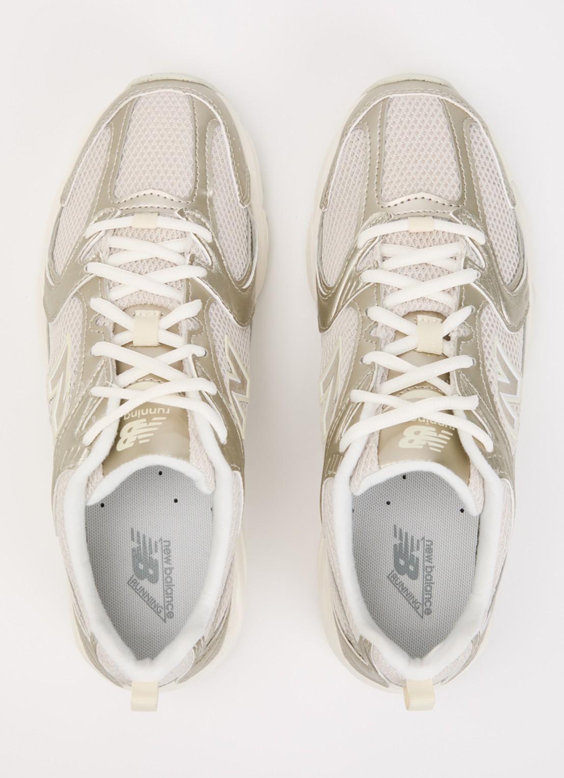 New Balance 530 sneaker van mesh met metallic details - detail 2 goud
