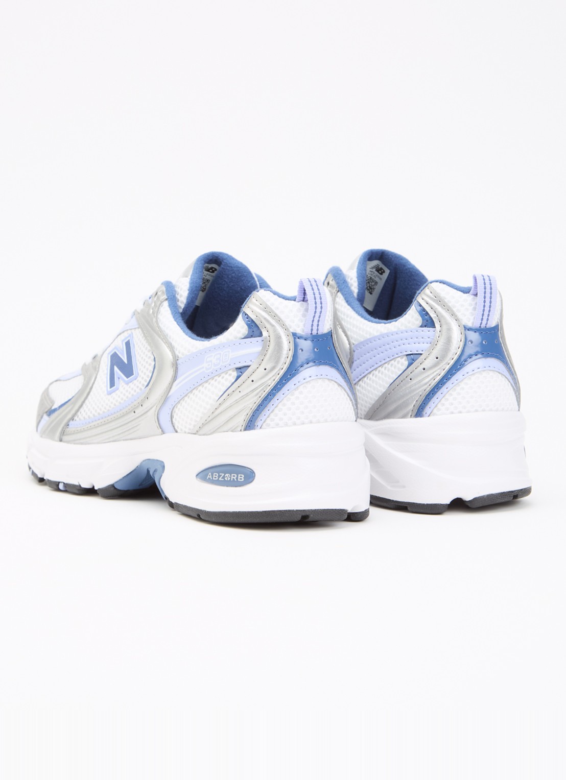 New Balance 530 sneaker van mesh met metallic details - achterkant 5 blauw