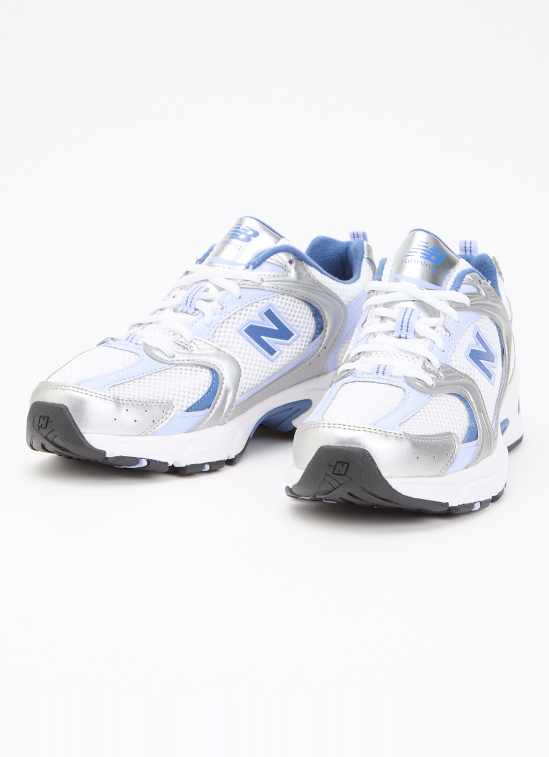 New Balance 530 sneaker van mesh met metallic details - detail blauw