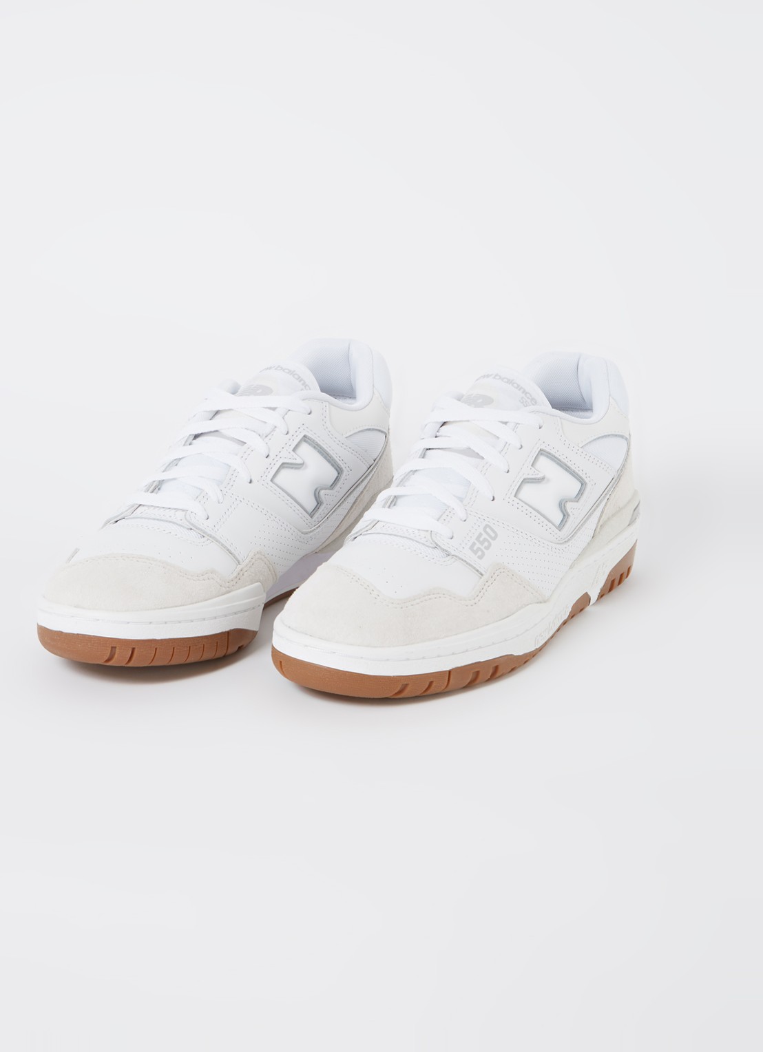 New Balance 550 sneaker met suède details - detail 3 wit