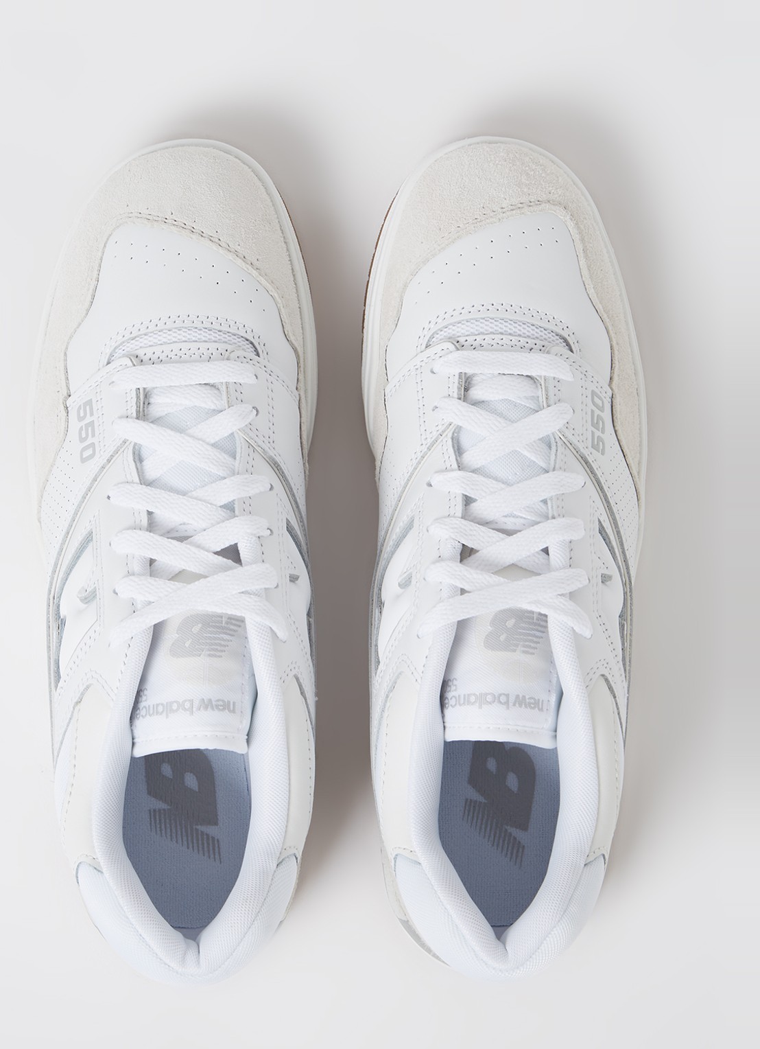 New Balance 550 sneaker met suède details - detail 5 wit