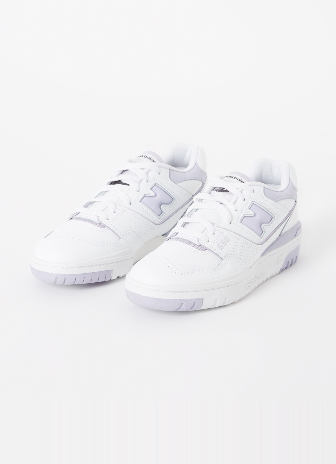 New Balance 550 sneaker van leer met logo - detail wit