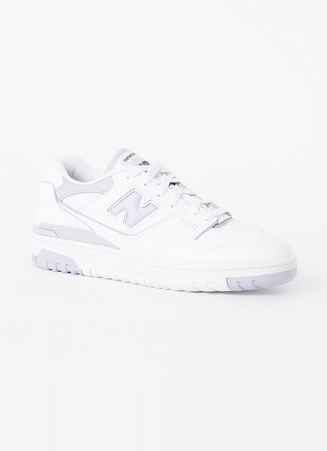New Balance 550 sneaker van leer met logo - voorkant 5 wit