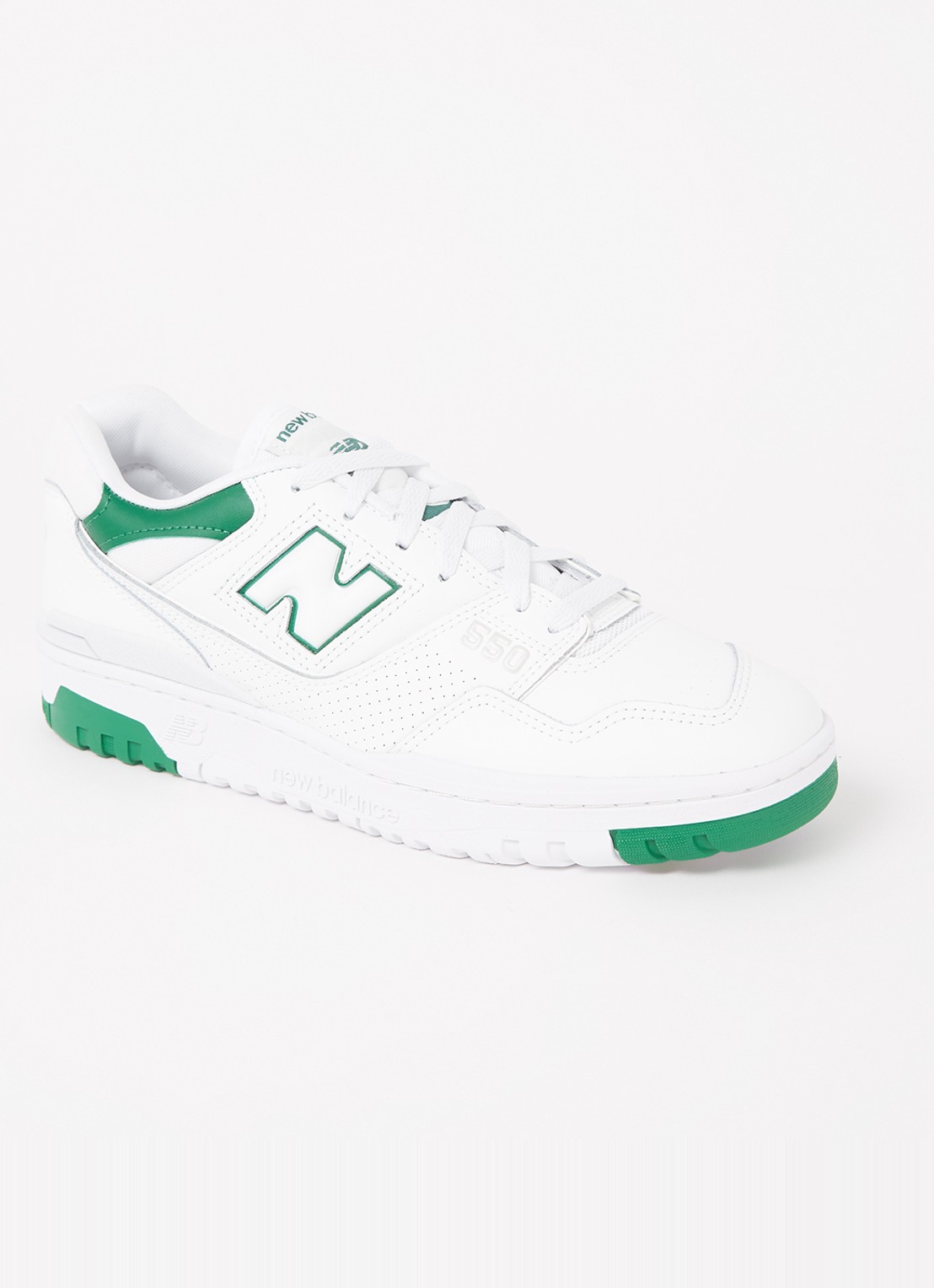New Balance 550 sneaker van leer  - voorkant wit
