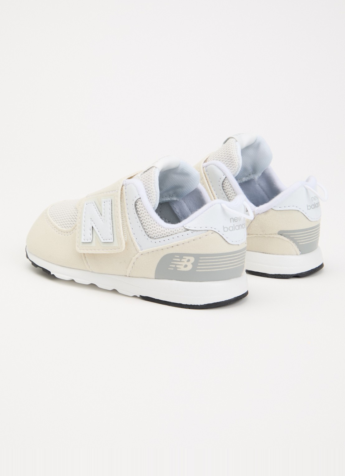 New Balance 574 sneaker met logo - achterkant beige