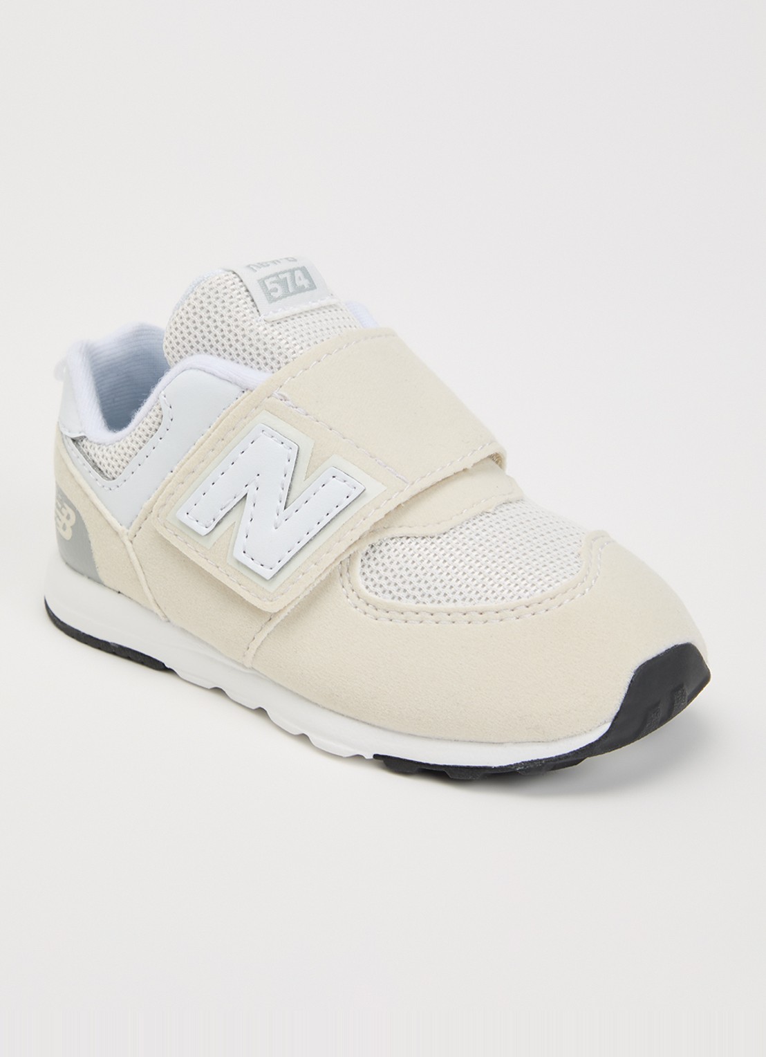 New Balance 574 sneaker met logo - voorkant 3 beige