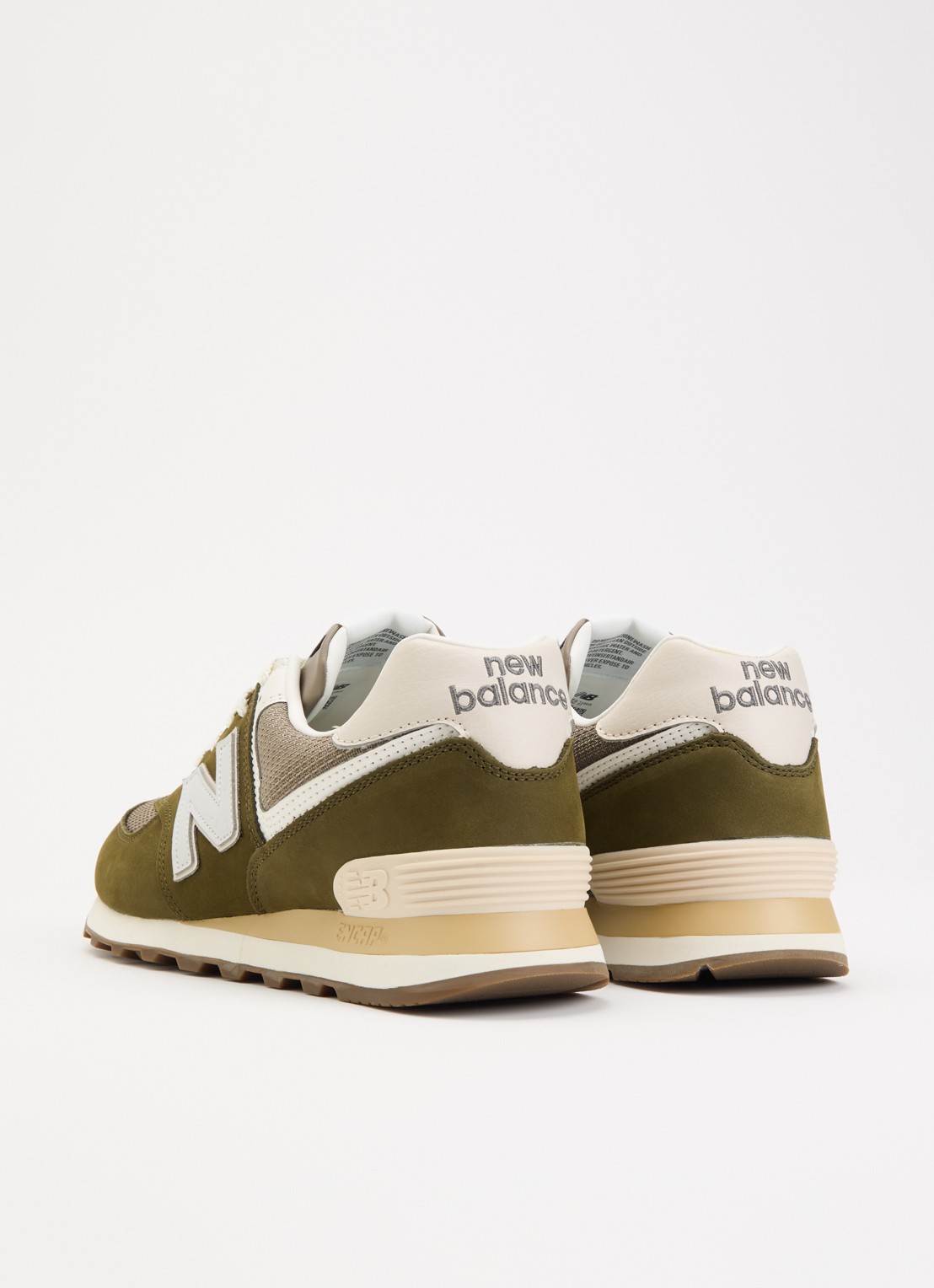New Balance 574 sneaker met mesh details - achterkant 2 mosgroen