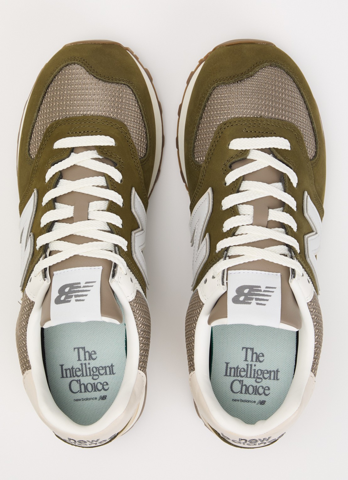 New Balance 574 sneaker met mesh details - detail 4 mosgroen