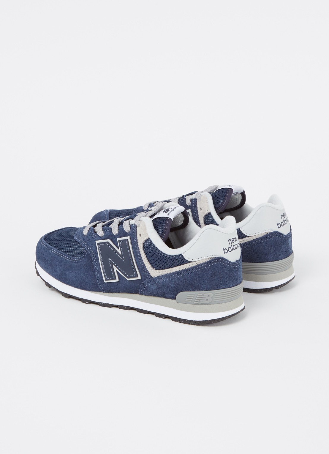 New Balance 574 sneaker met suède details - detail 3 donkerblauw