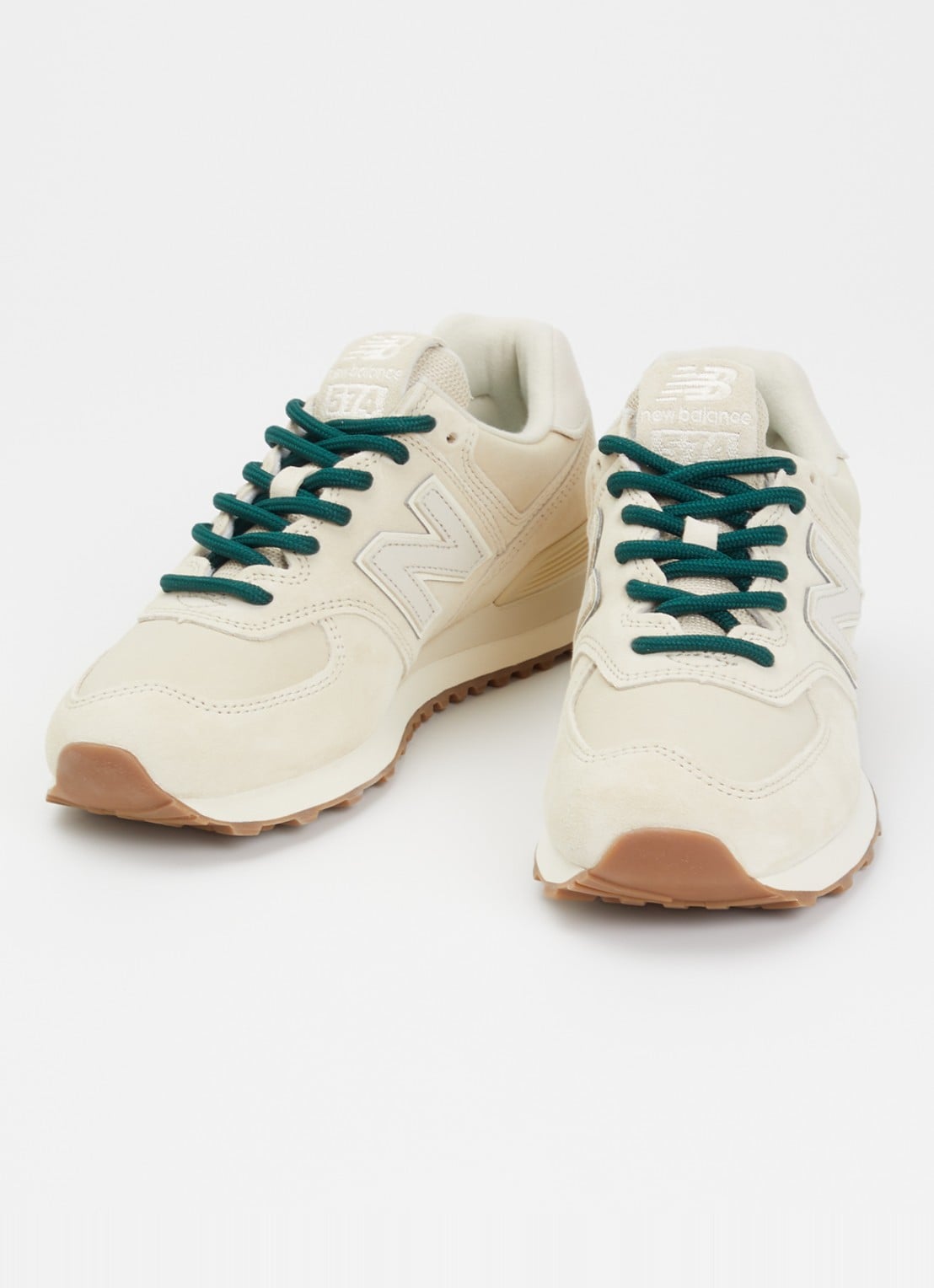 New Balance 574 sneaker van suède - detail 4 gebroken wit