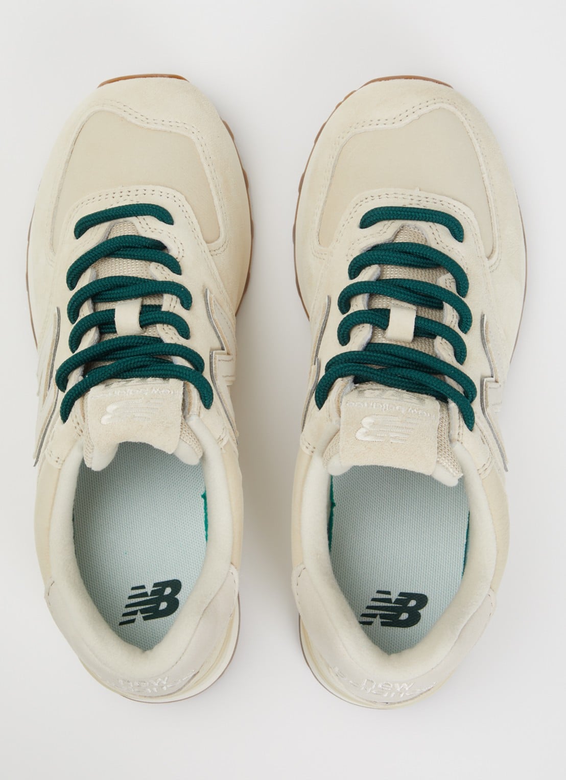 New Balance 574 sneaker van suède - detail 5 gebroken wit