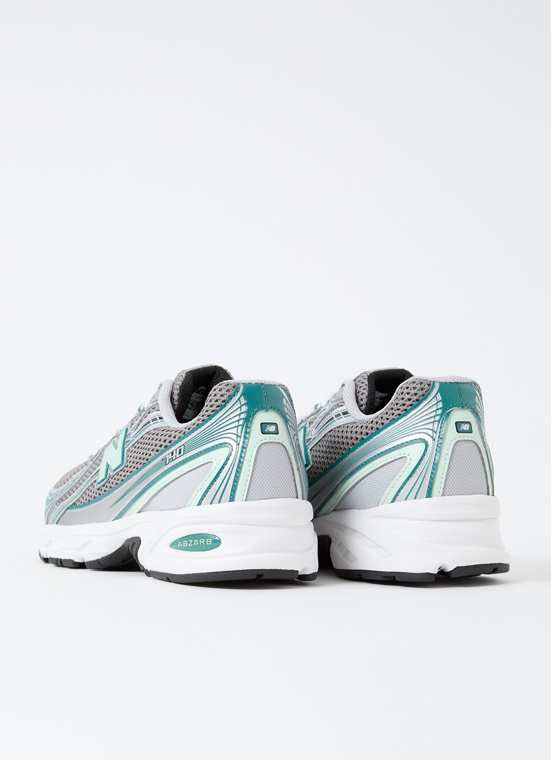 New Balance 740 sneaker met mesh details - achterkant 4 grijs