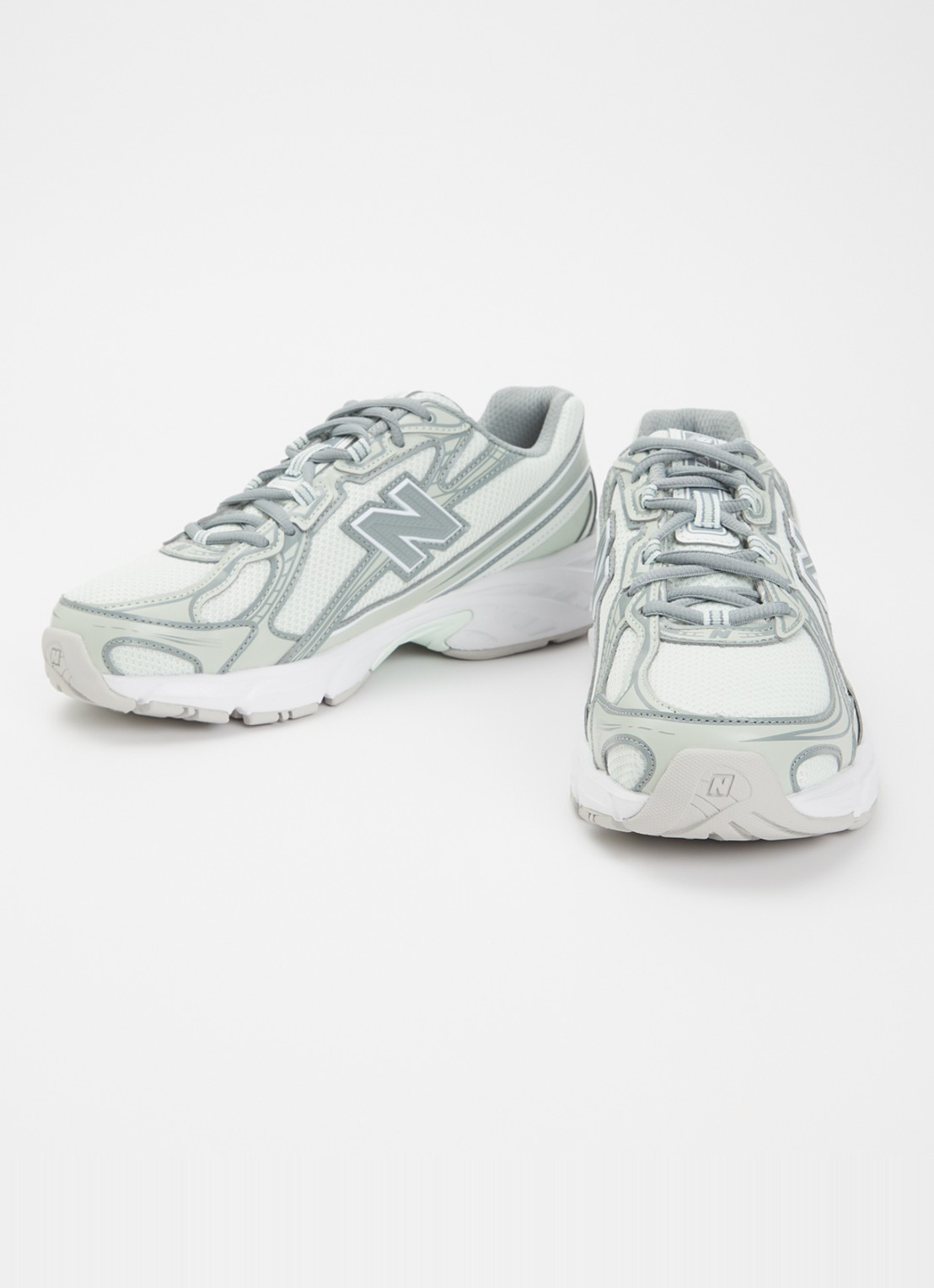 New Balance 740 sneaker met mesh details - detail lindegroen