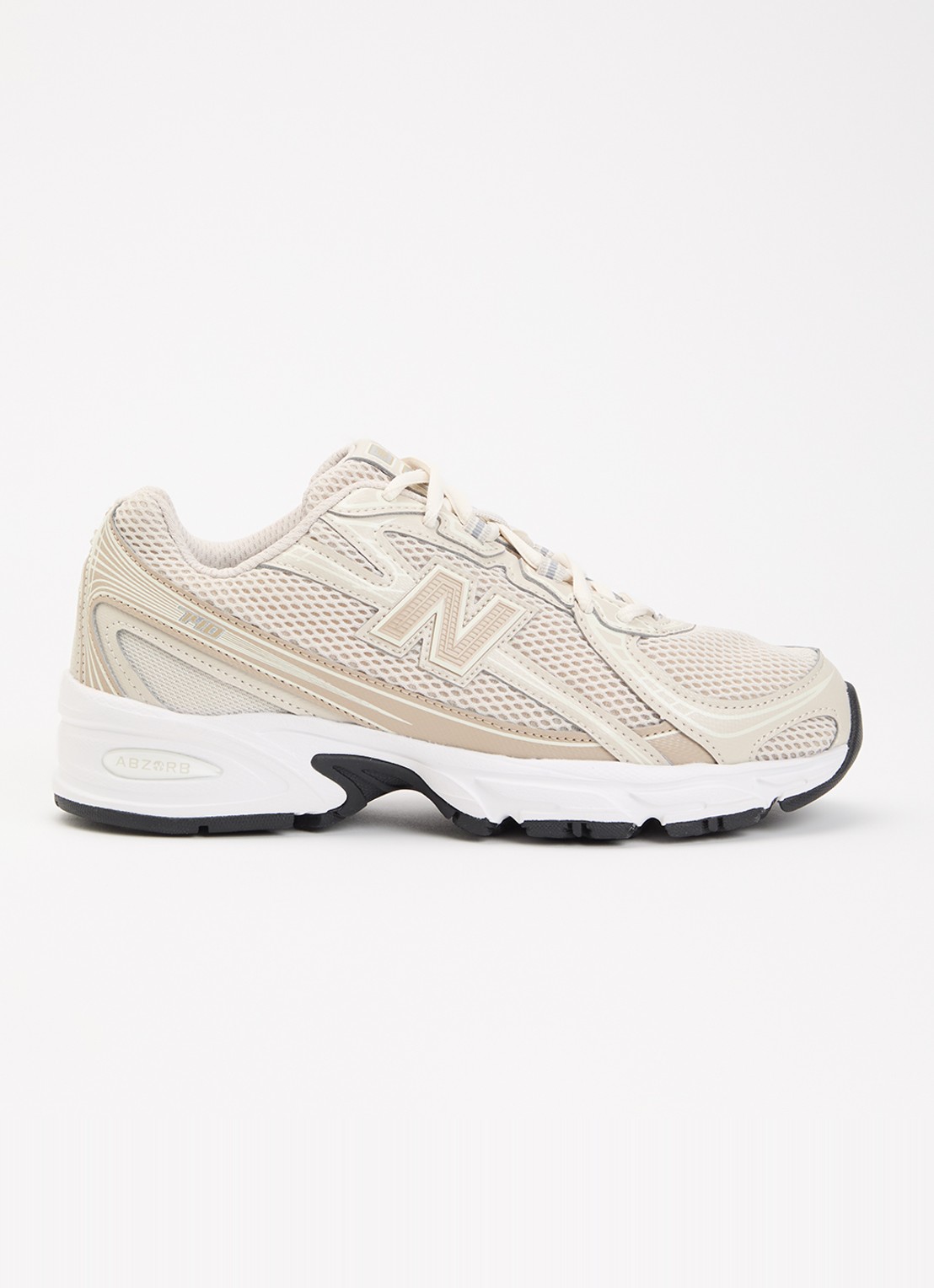 New Balance 740 sneaker met mesh details - voorkant beige