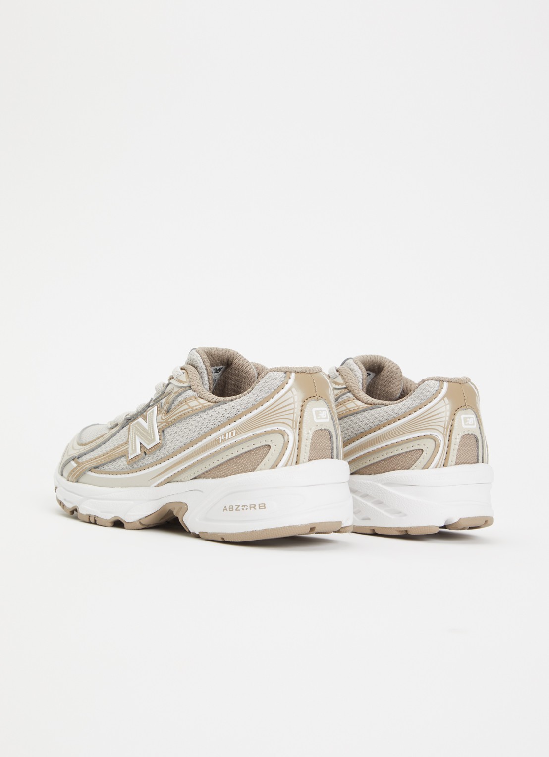 New Balance 740 sneaker met mesh details - achterkant 3 donkerbeige