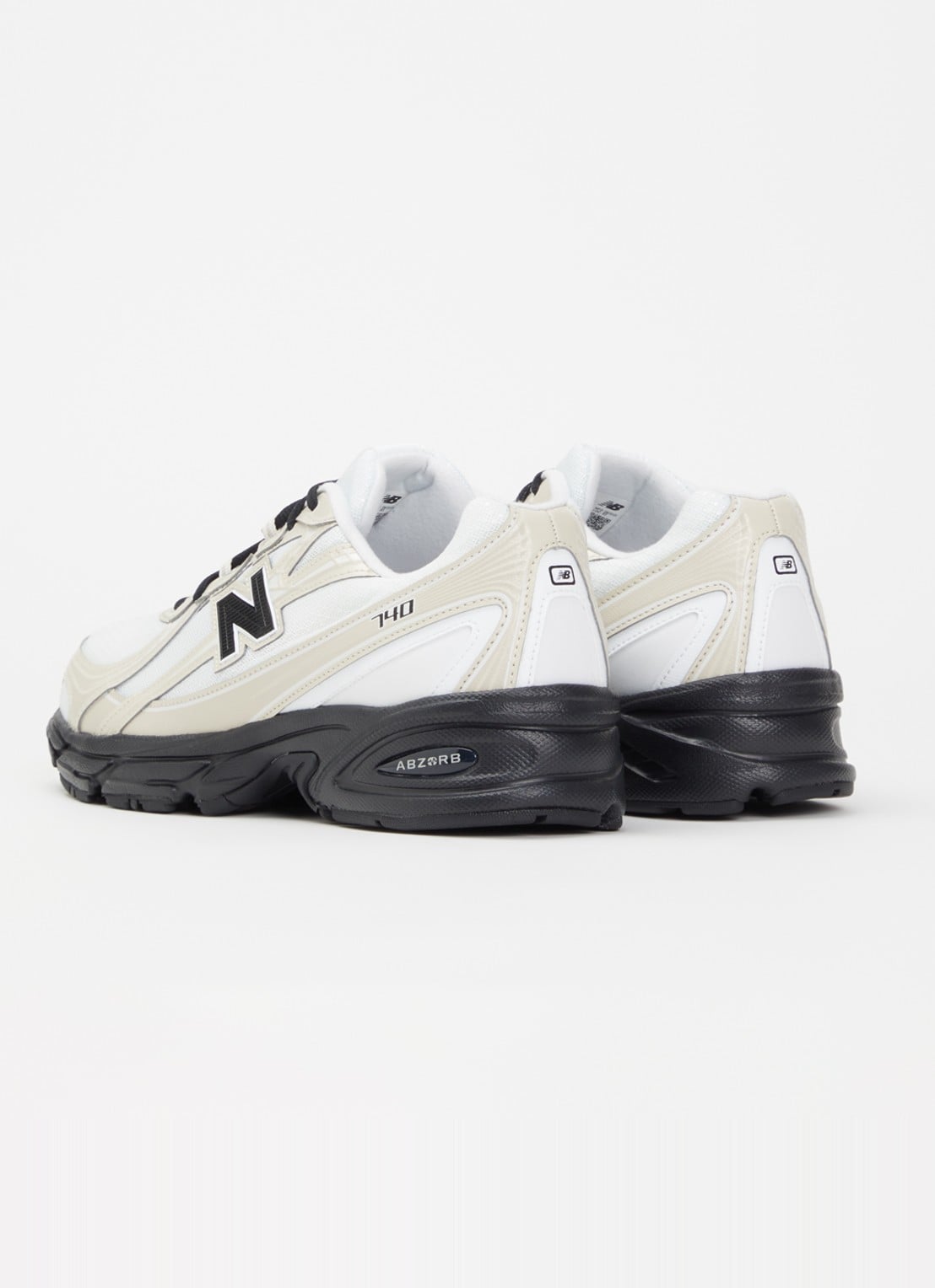 New Balance 740 sneaker van mesh met logo - achterkant 3 wit