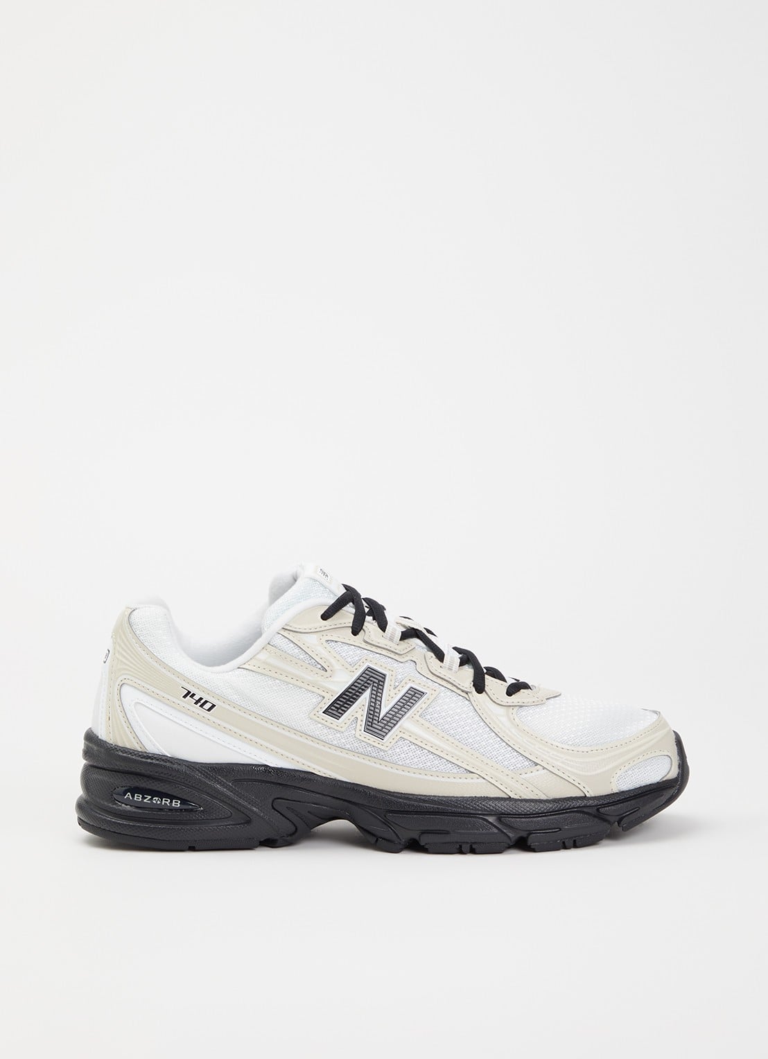 New Balance 740 sneaker van mesh met logo - voorkant wit