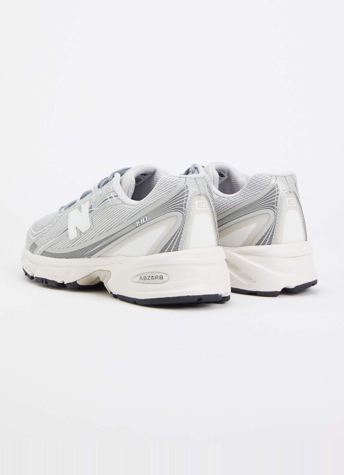 New Balance 740 sneaker van mesh met logo - achterkant 5 lichtgrijs