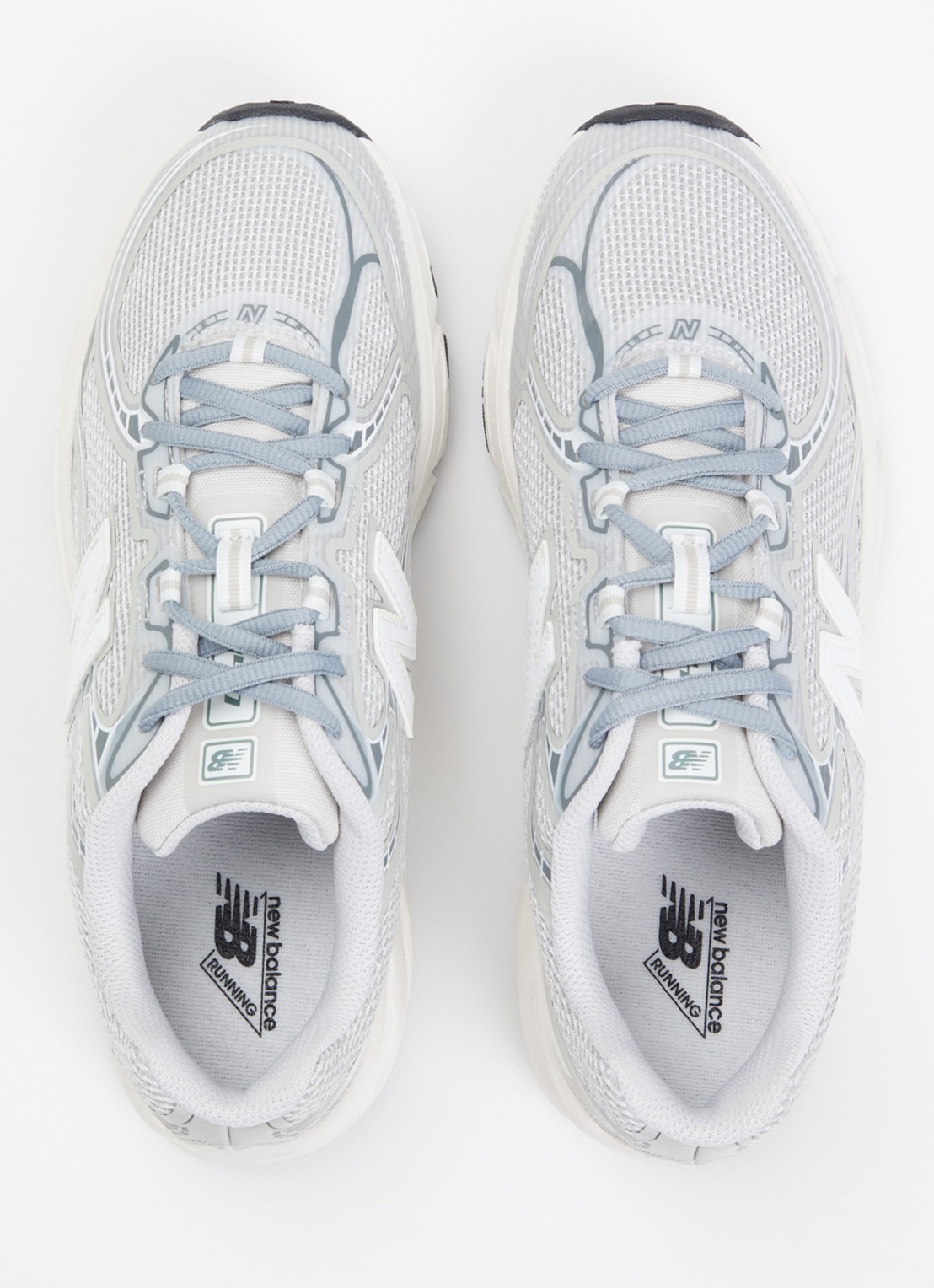 New Balance 740 sneaker van mesh met logo - detail 2 lichtgrijs